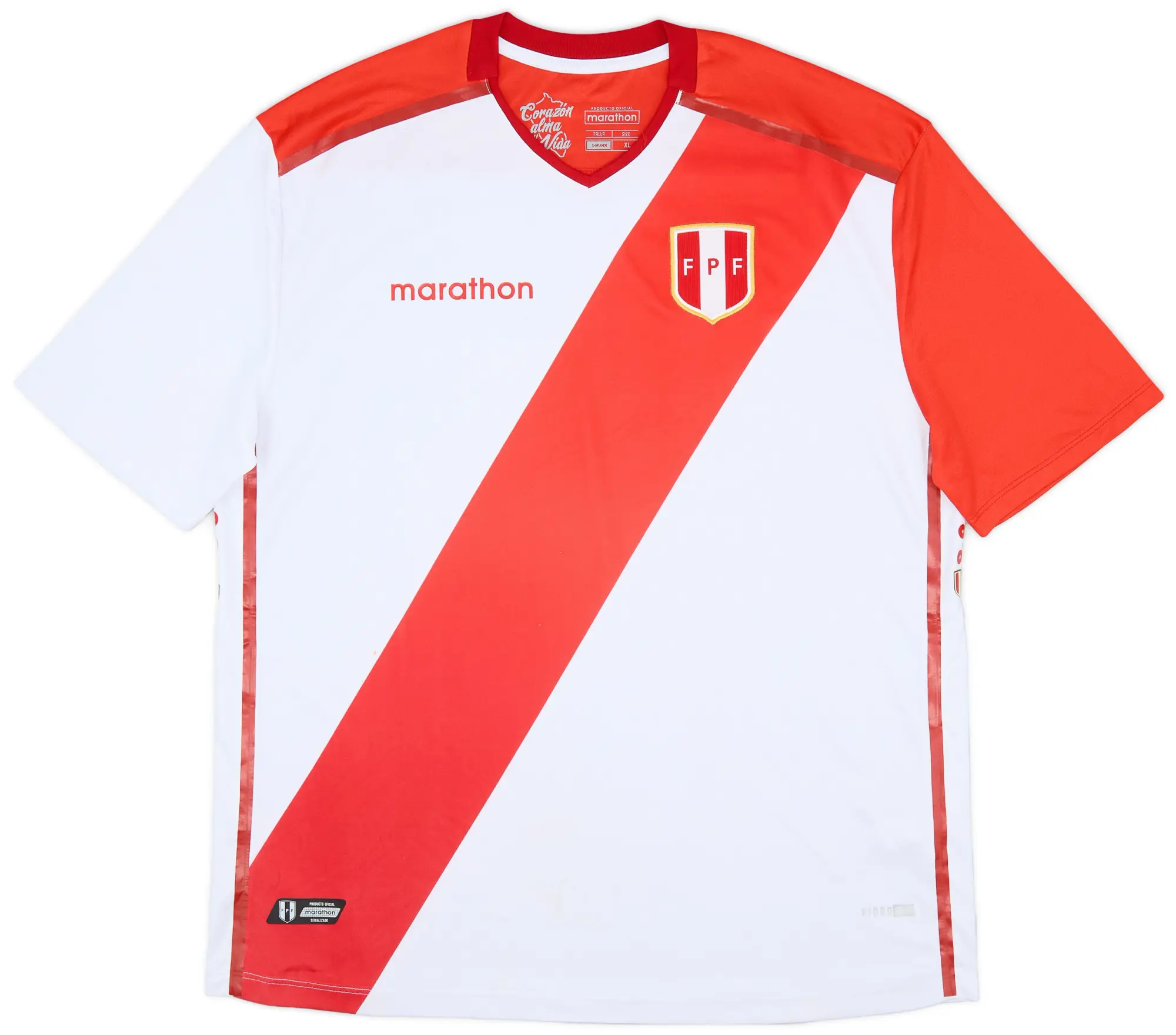 Umbro 2018-19 Peru Home Shirt - 6/10 - (XL)