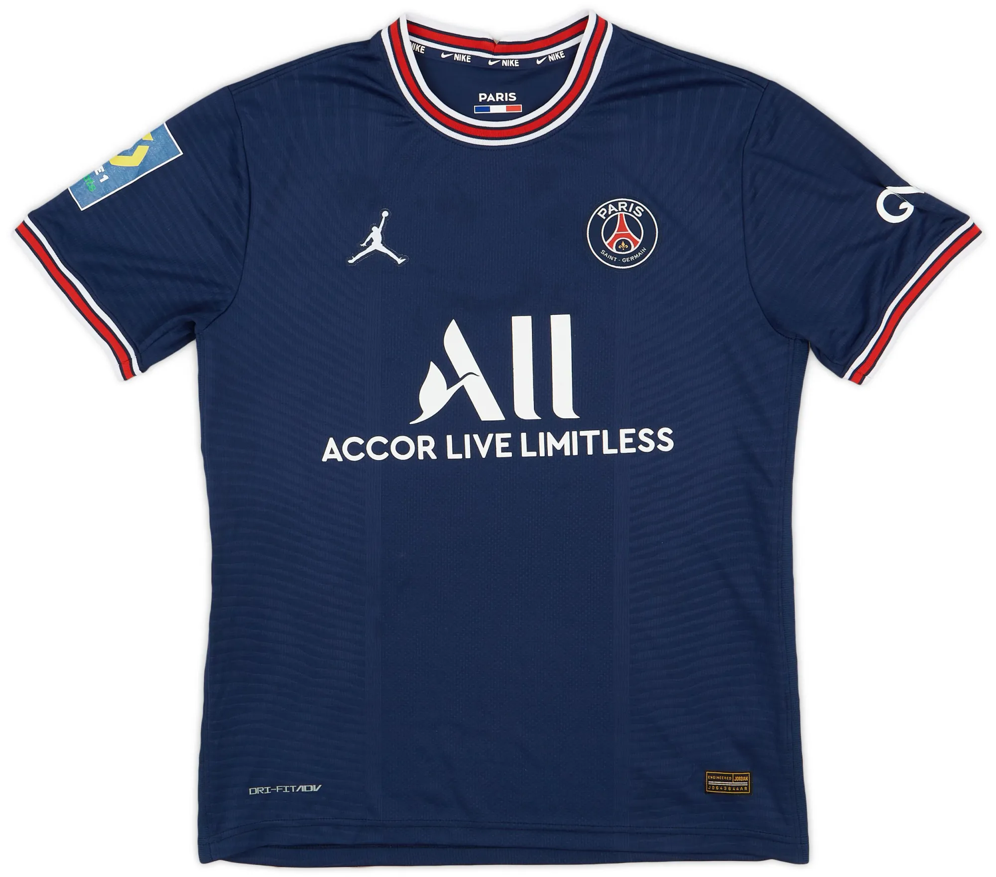 Nike 2021-22 Paris Saint-Germain Authentic Home Shirt - 7/10 - (M