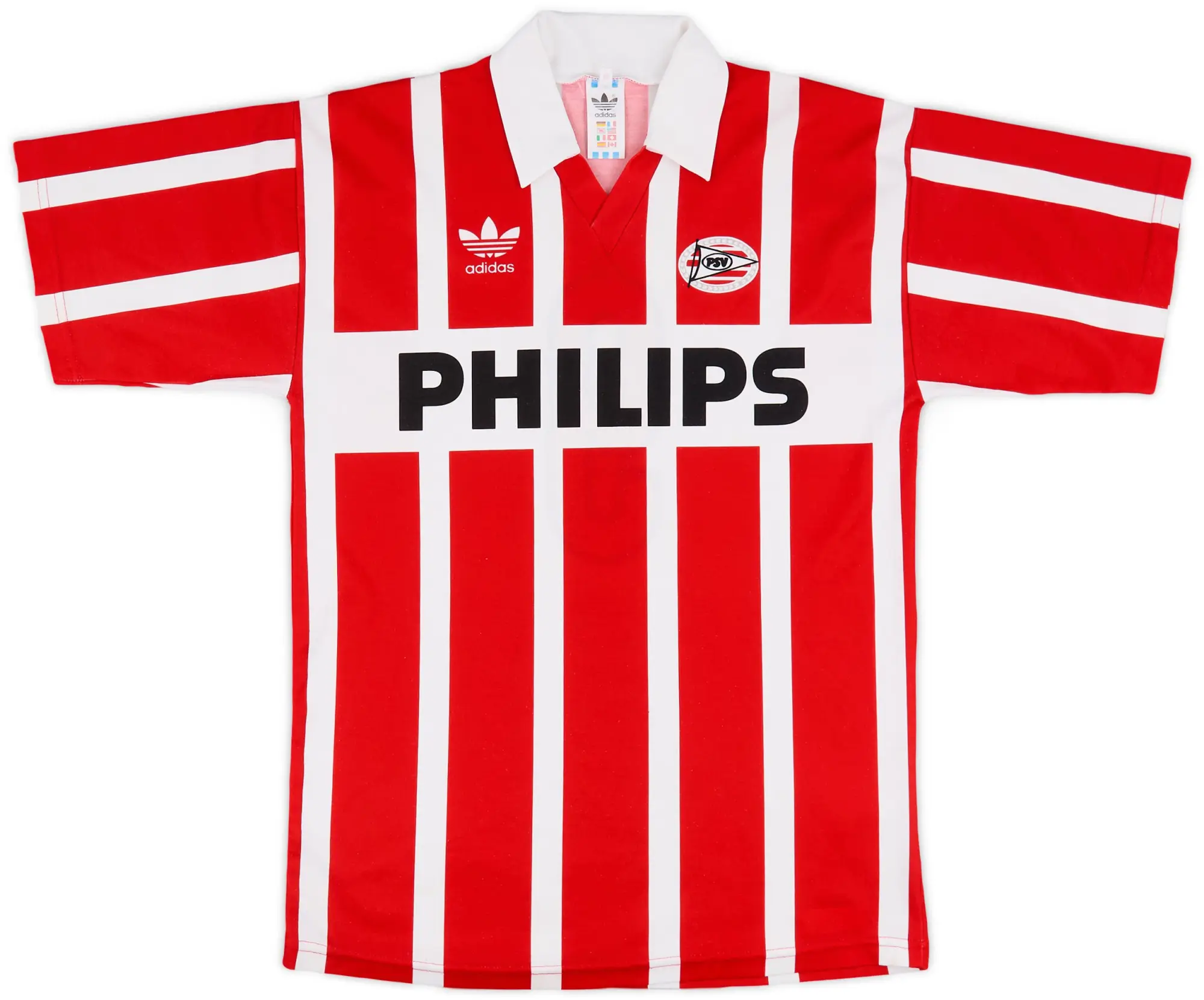 adidas 1990-92 PSV Home Shirt #9 (Romario) - 8/10 - (M)