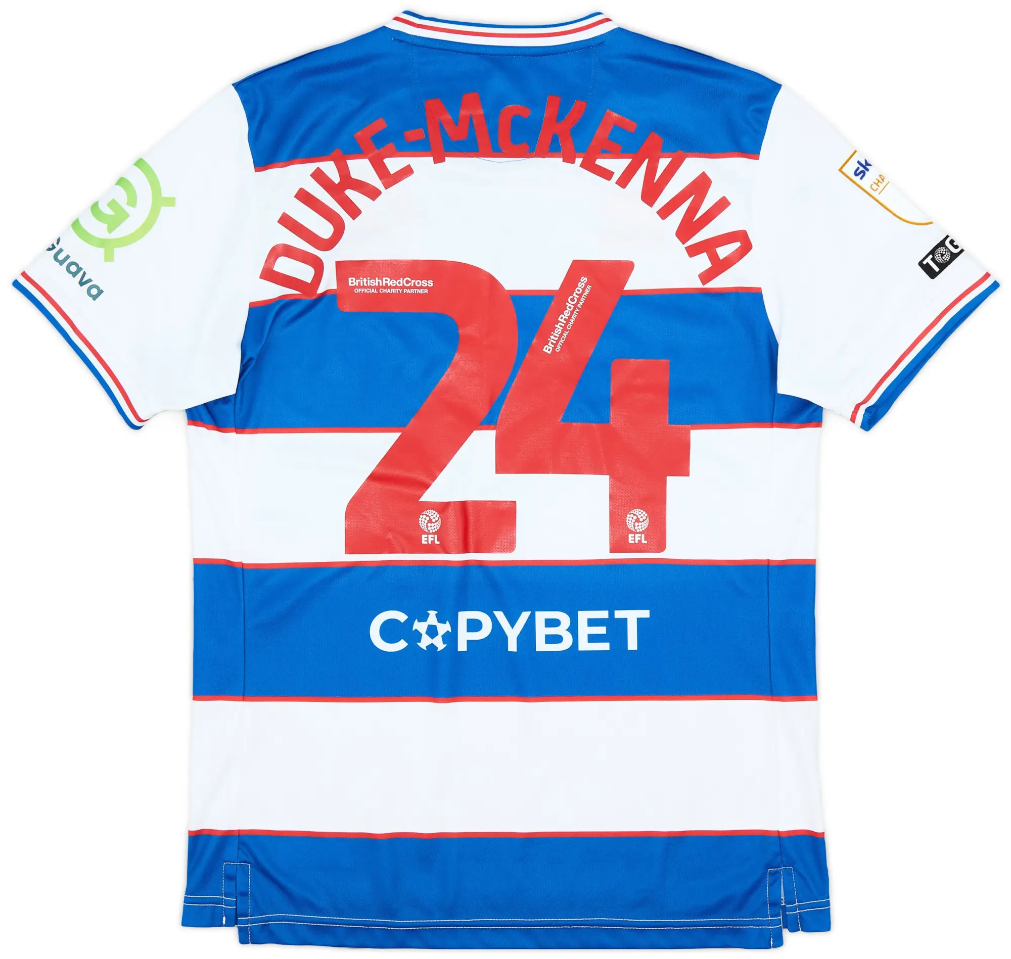 Errea 2023-24 QPR Match Issue Home Shirt Duke-McKenna #24