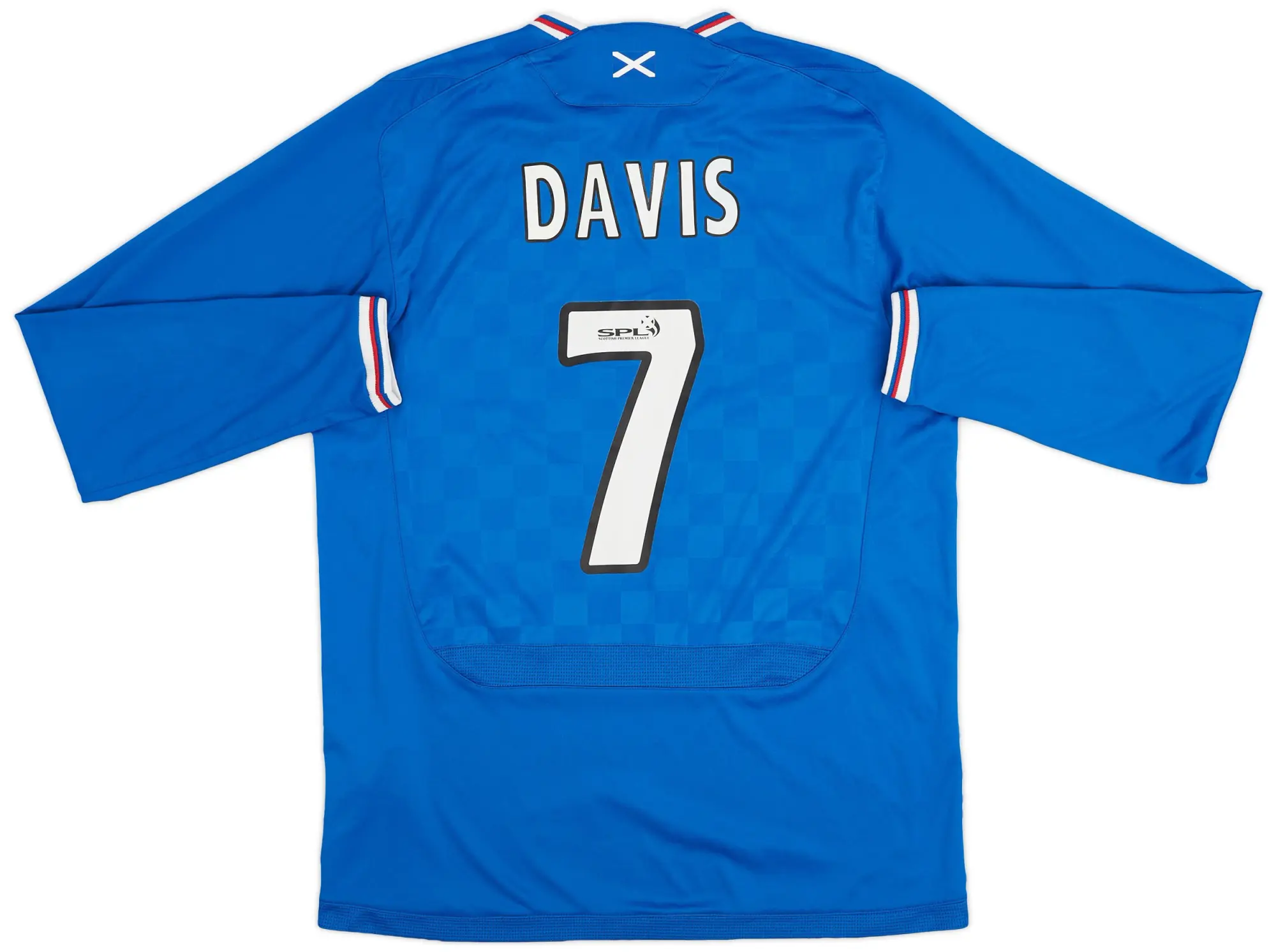 Umbro 2009-10 Rangers Home L/S Shirt Davis #7 - 6/10 - (M)