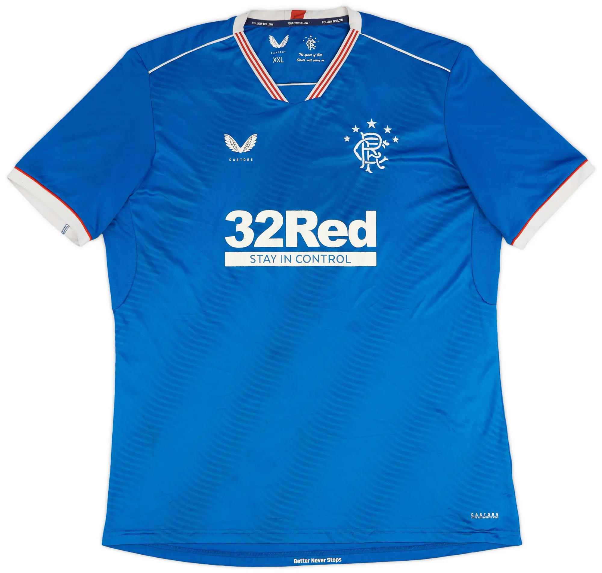 Castore 2020-21 Rangers Home Shirt - 6/10 - (XXL)