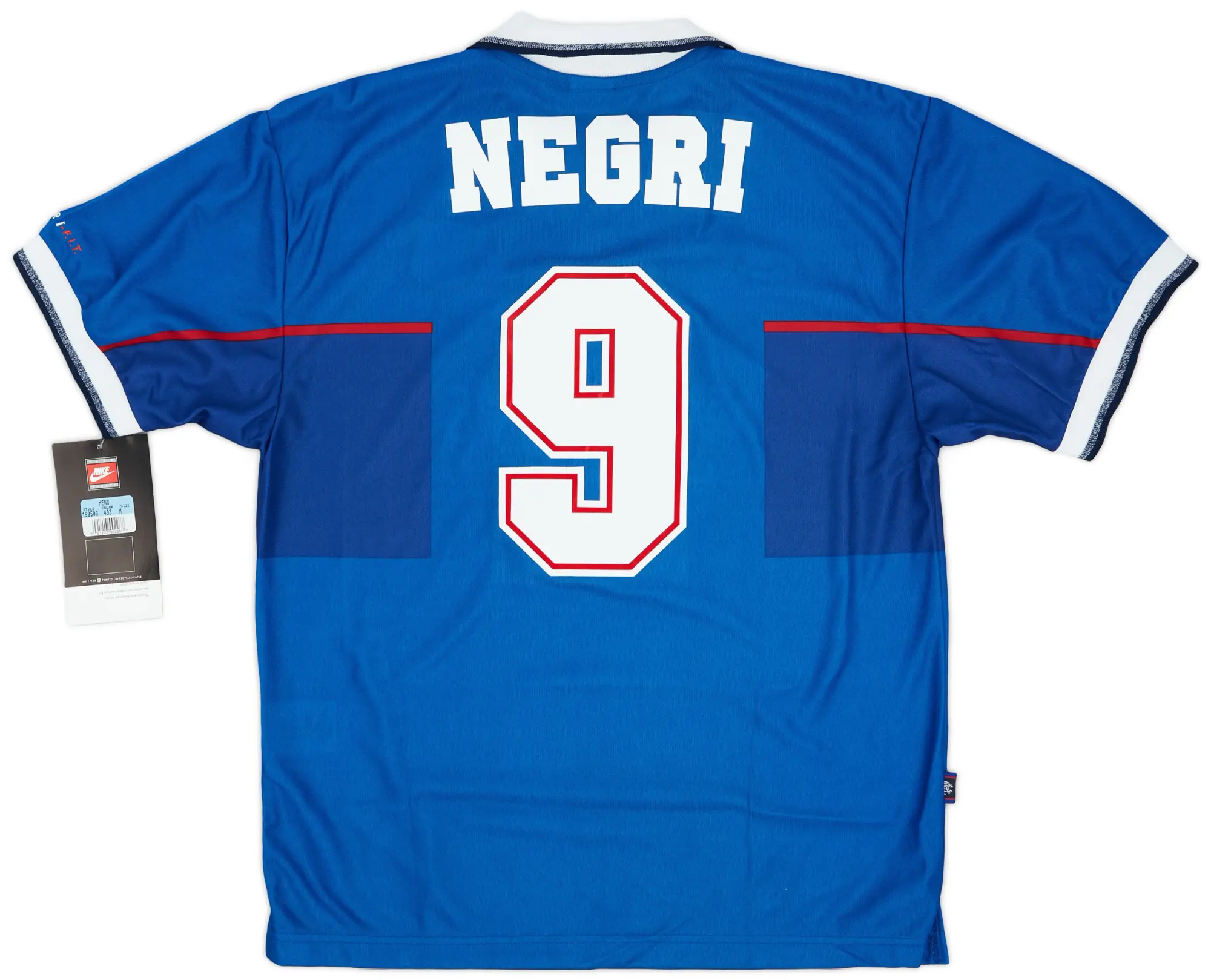 Nike 1997-99 Rangers Home Shirt Negri #9 (M)