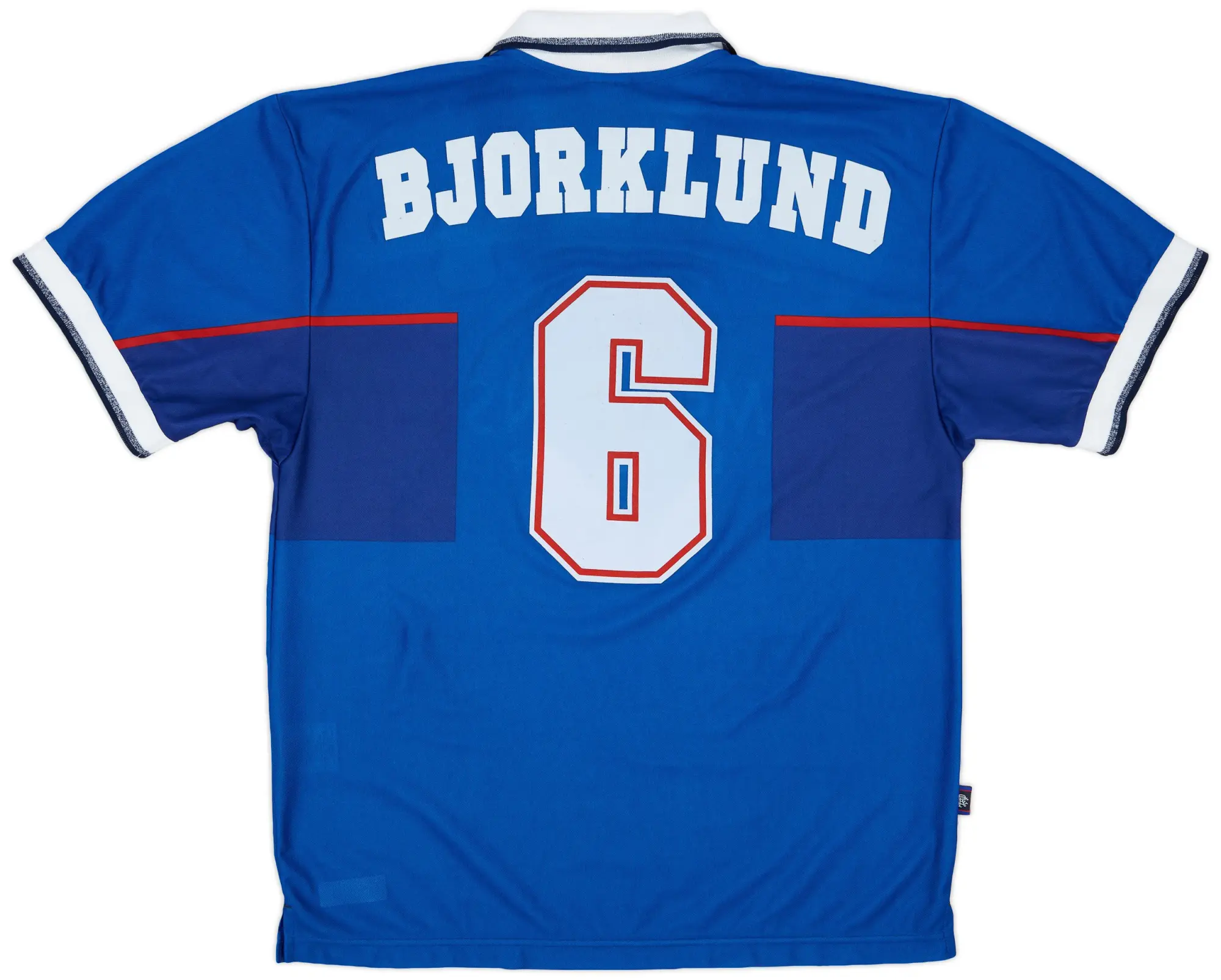 Nike 1997-98 Rangers Match Issue Home Shirt Bjorklund #6