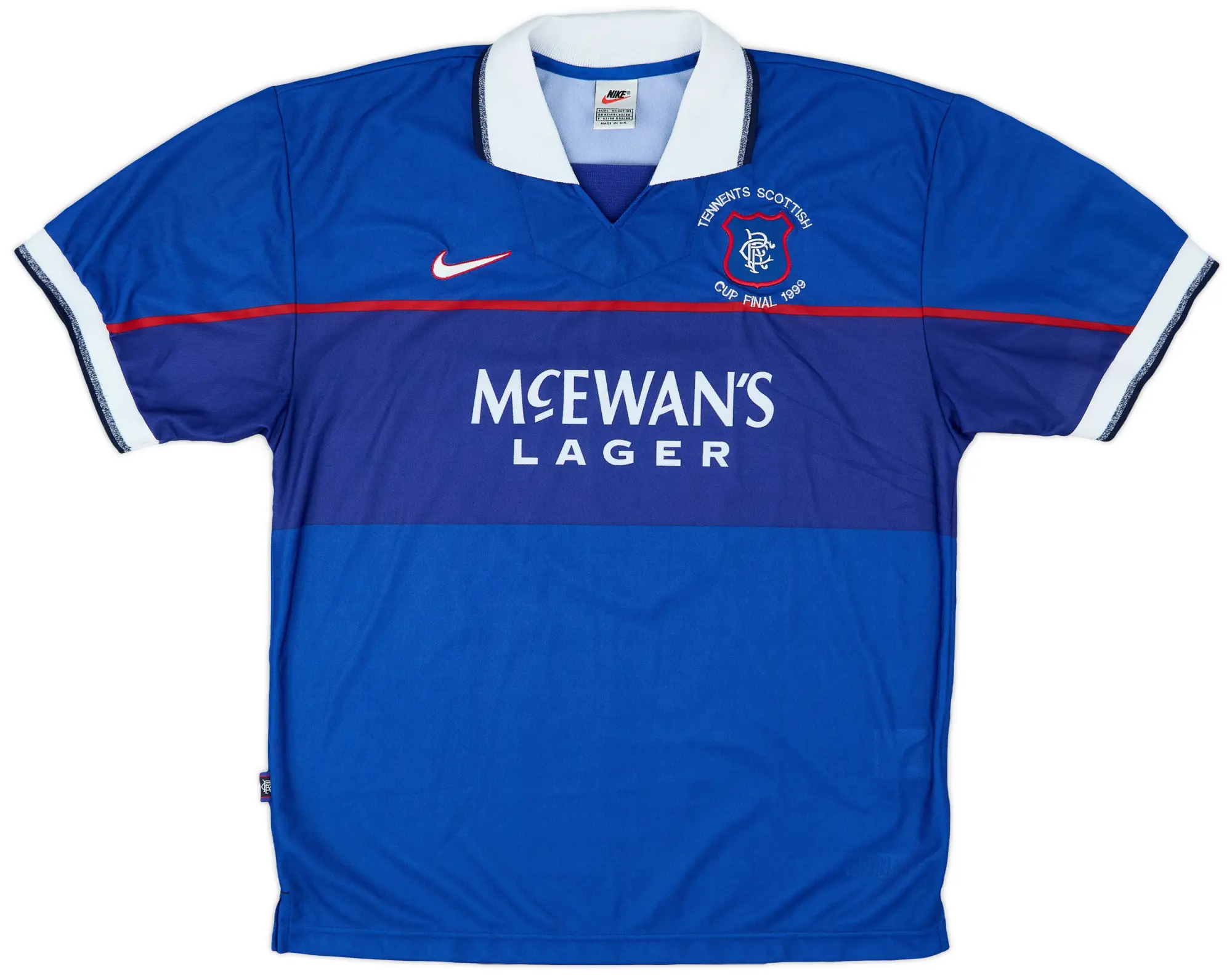 Nike 1999 Rangers Match Issue Scottish Cup Final Home Shirt #6