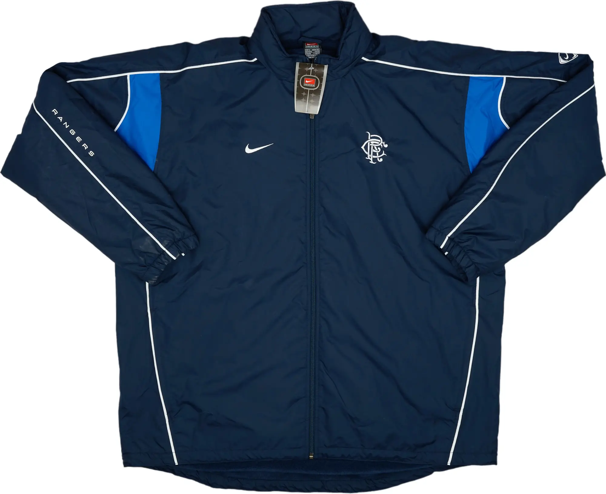 2001-02 Rangers Nike Padded Jacket - (XL)