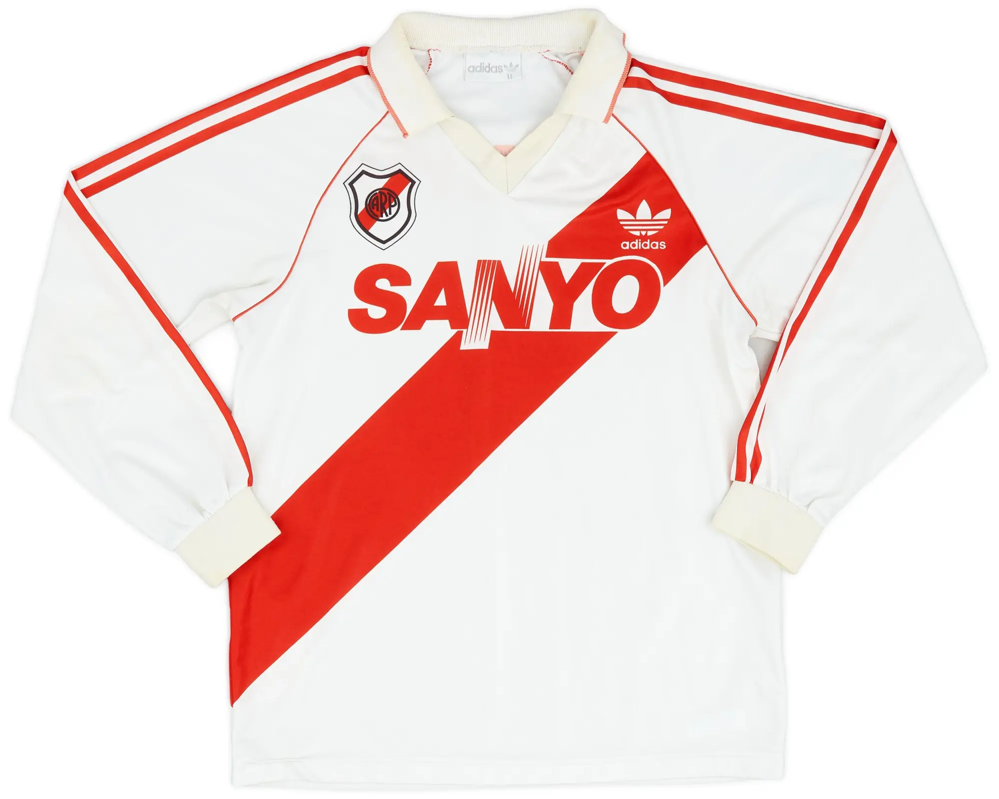 adidas 1992-94 River Plate Home L/S Shirt - 8/10 - (S)