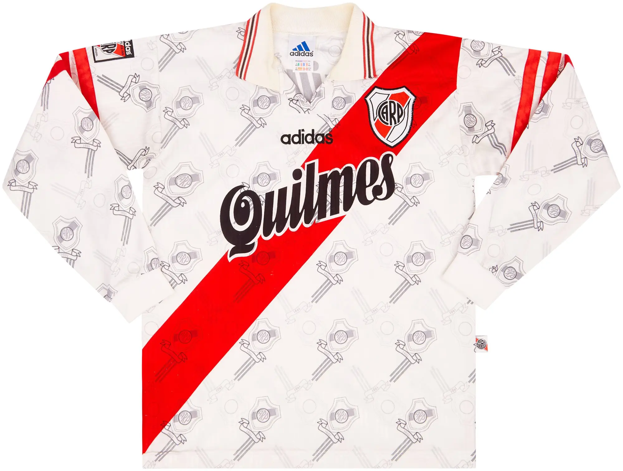 adidas 1996-98 River Plate Home L/S Shirt - 9/10 - (XS)