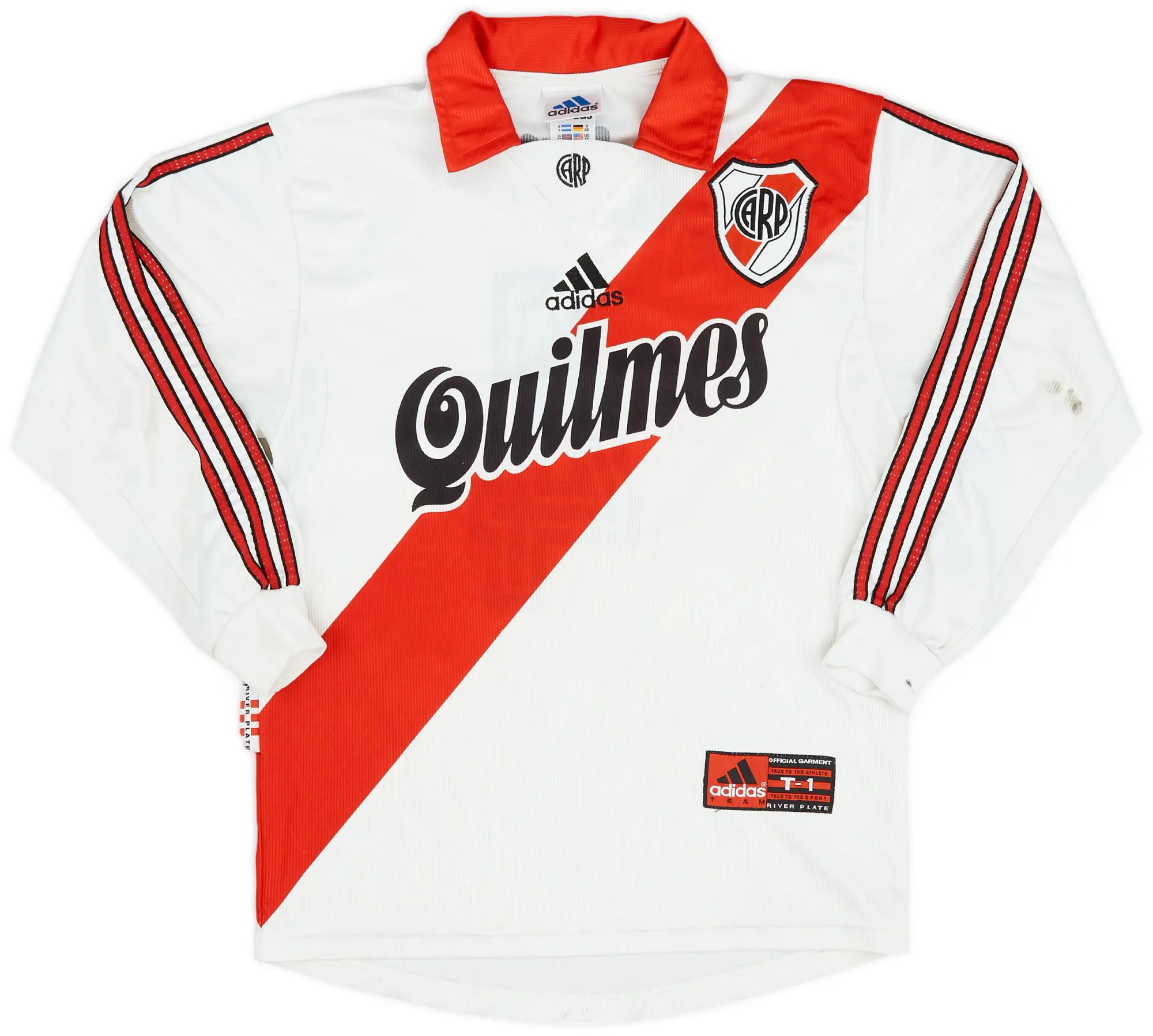 adidas 1999-00 River Plate Home L/S Shirt #4 - 6/10 - (XS)