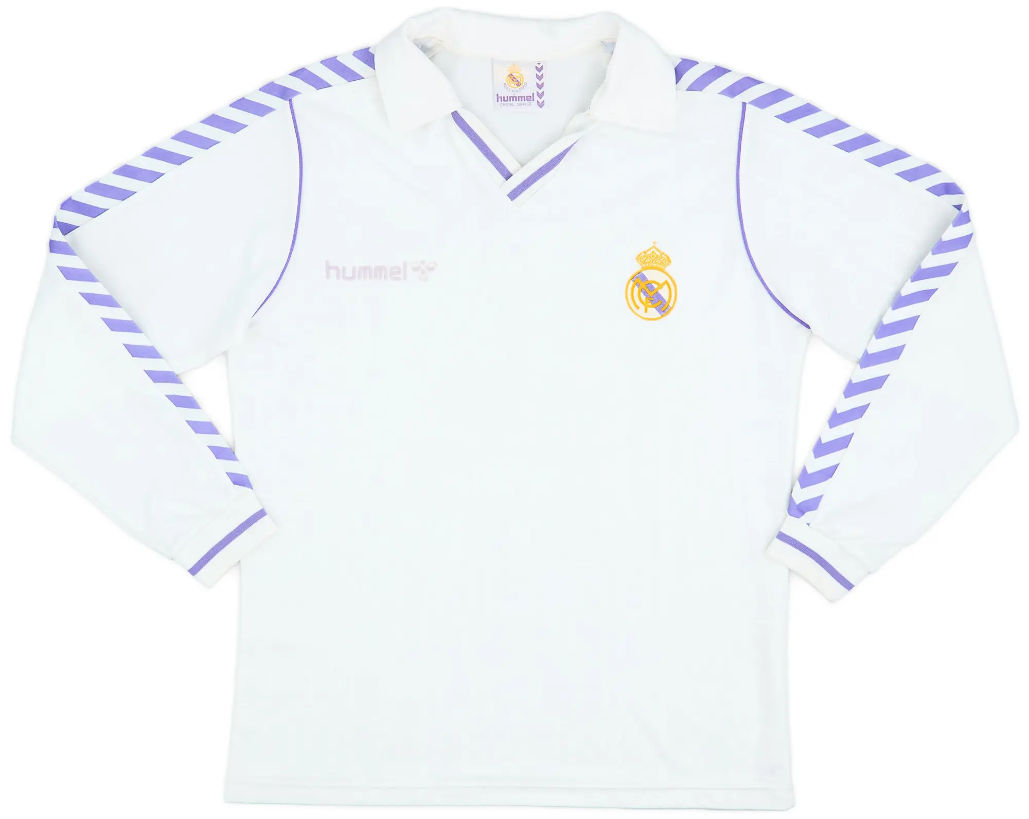 Hummel 1986-88 Real Madrid Home L/S Shirt - 6/10 - (XL)