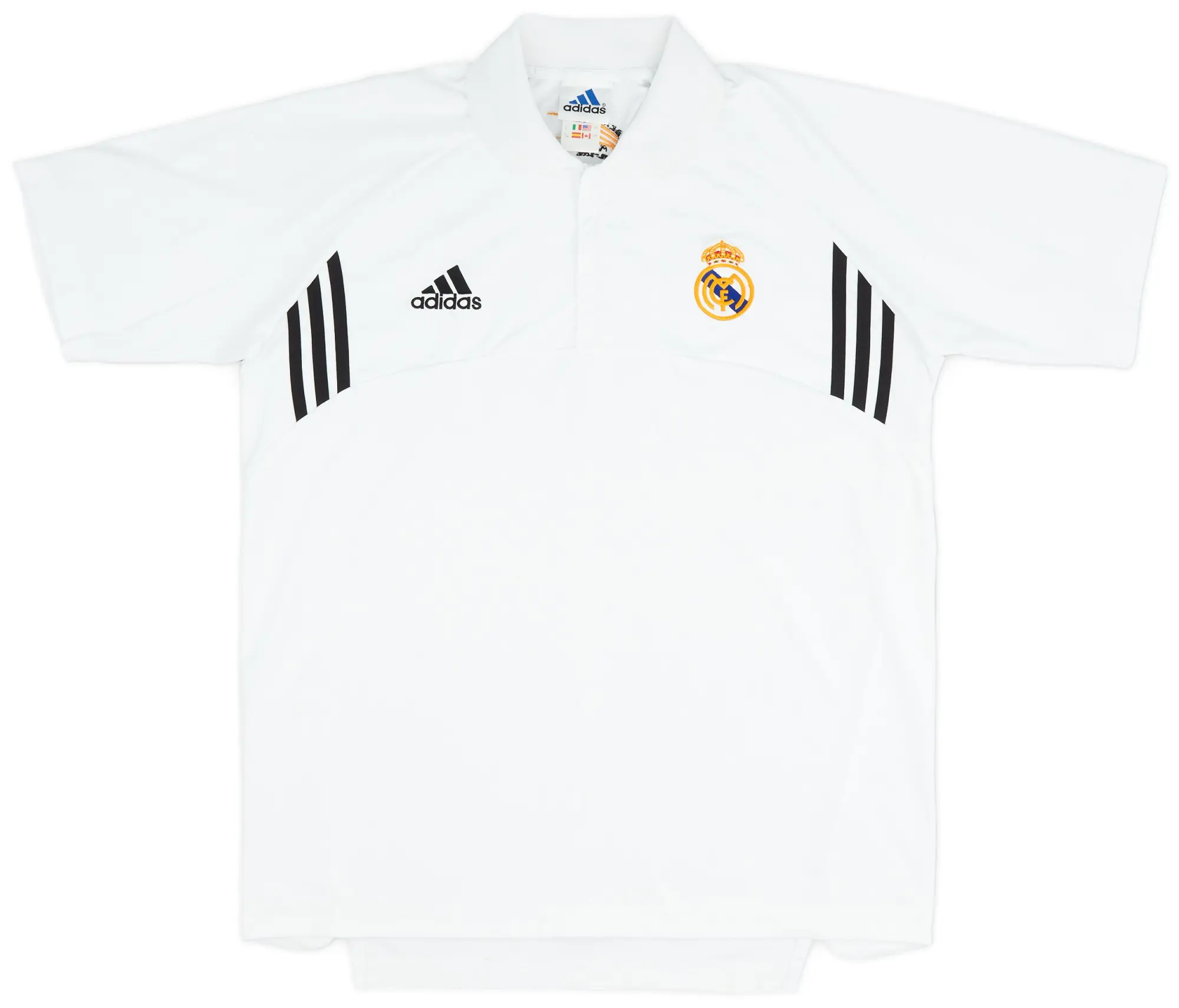 adidas 2002-03 Real Madrid Centenary 1/4 Zip Polo Shirt - 9/10 - (M)