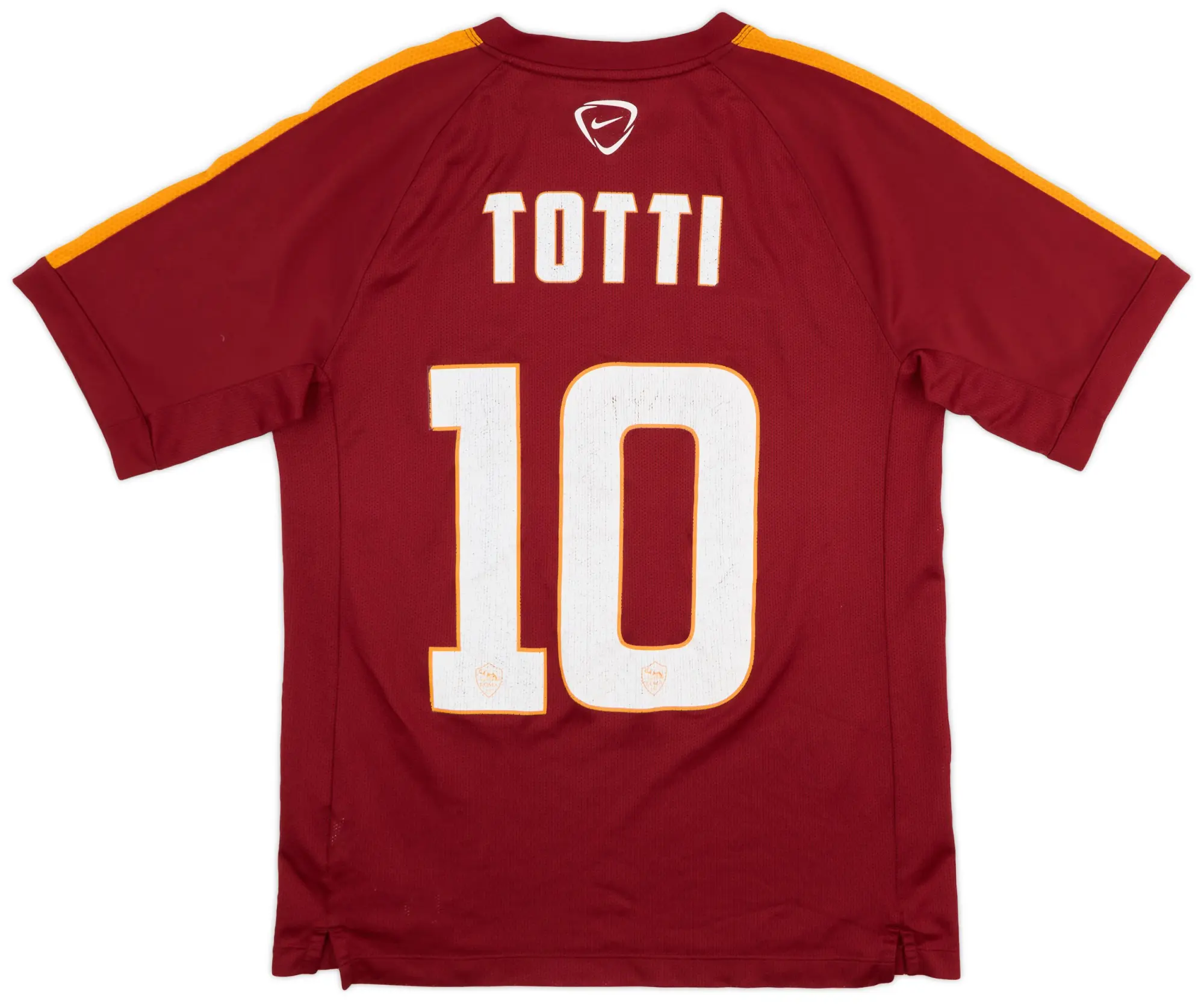 Nike 2014-15 Roma Home Shirt Totti #10 - 6/10 - (M)