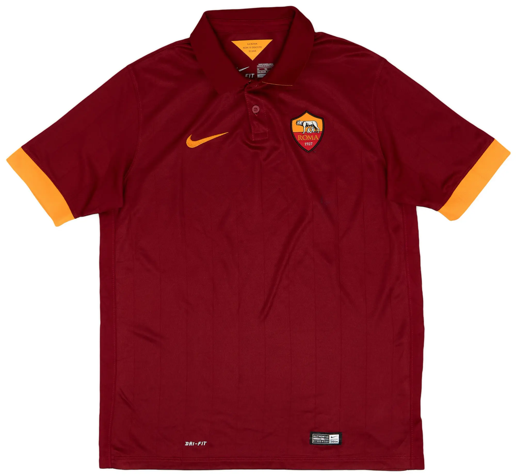Nike 2014-15 Roma Home Shirt - 7/10 - (XL.Boys)