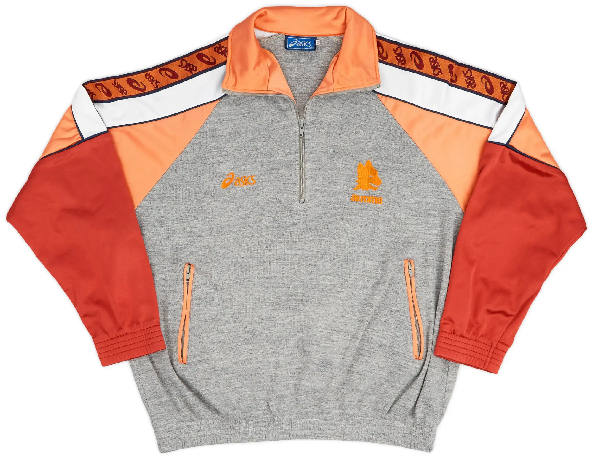 1994-95 Roma Asics 1/4 Zip Track Jacket - 7/10 - (M)