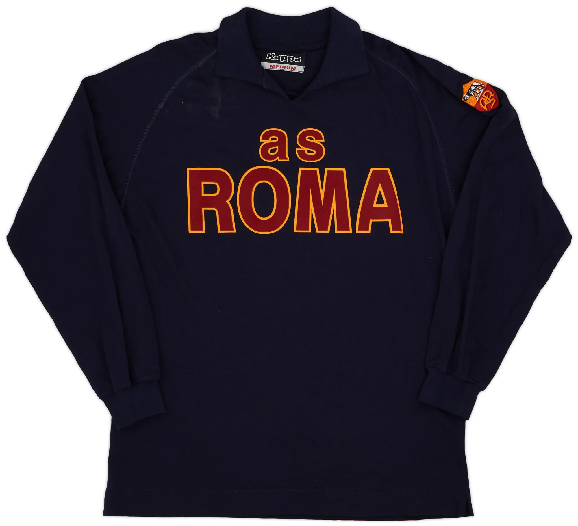 2003-04 Roma Kappa Polo L/S Shirt - 8/10 - (M)