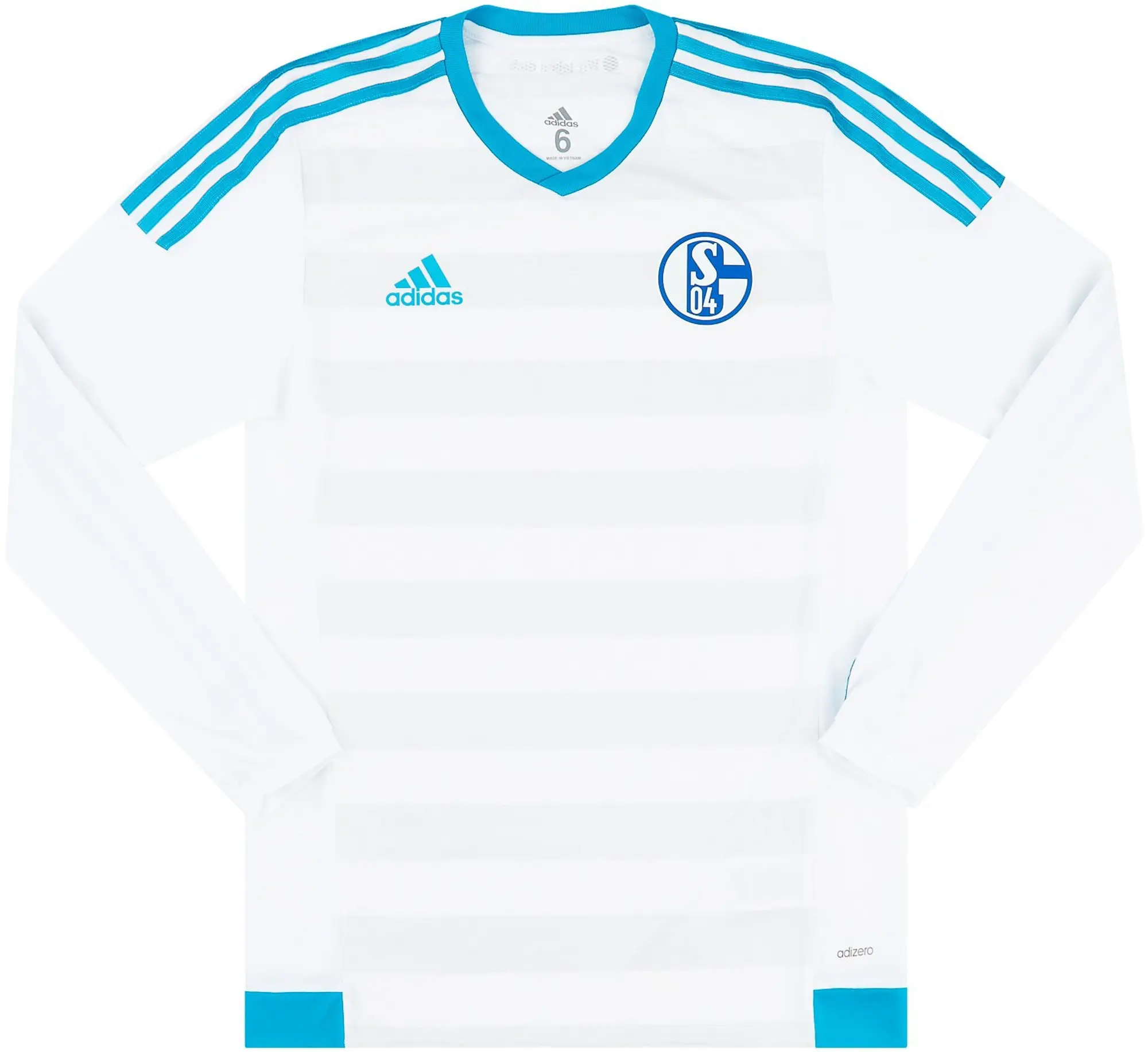 adidas 2016-17 Schalke Player Issue Away L/S Shirt - 8/10 - (S)