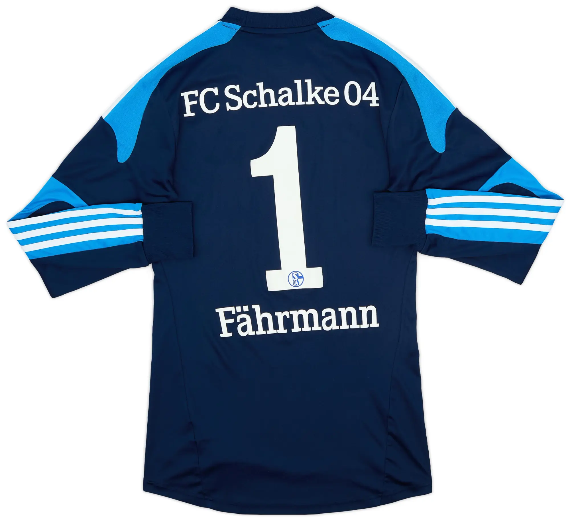 adidas 2013-14 Schalke GK Shirt Fahrmann #1 - 7/10 - (S)