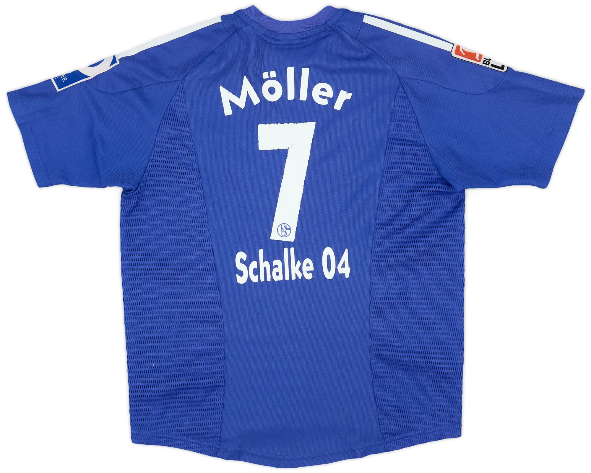 adidas 2002-04 Schalke Home Shirt Moller #7 - 6/10 - (XL.Boys)