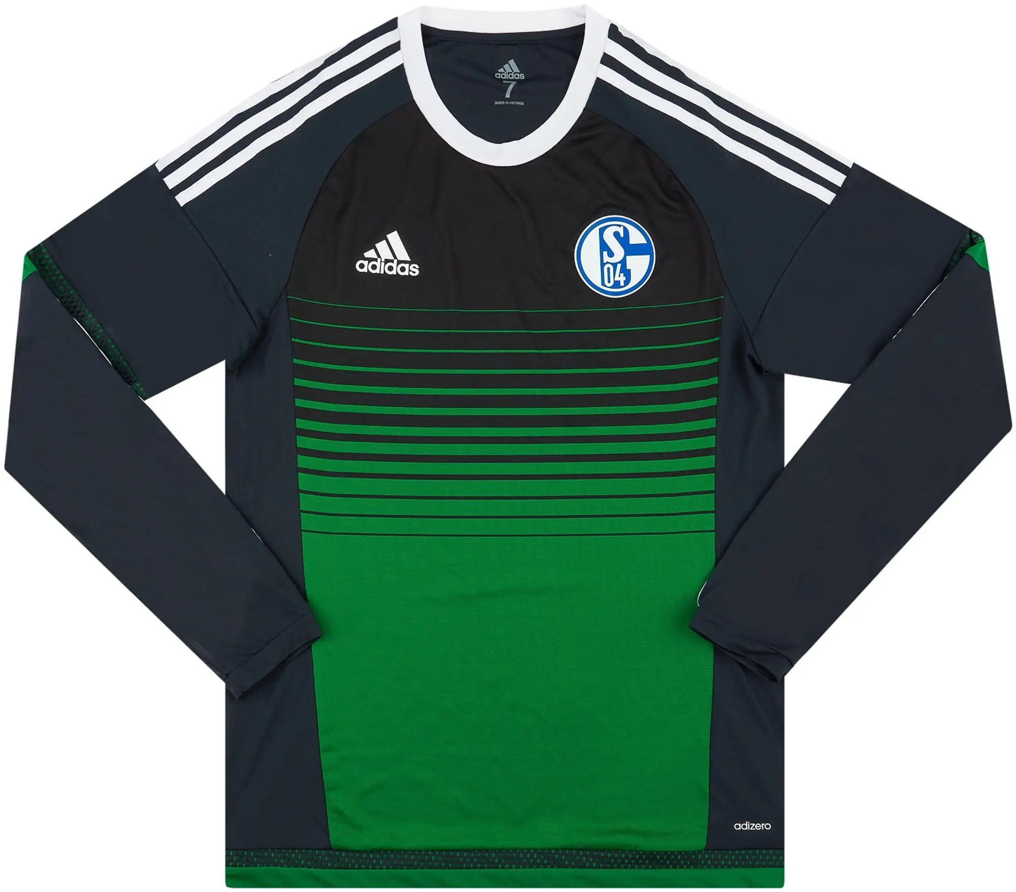 adidas 2015-17 Schalke Player Issue Third L/S Shirt - 9/10 - (M/L)