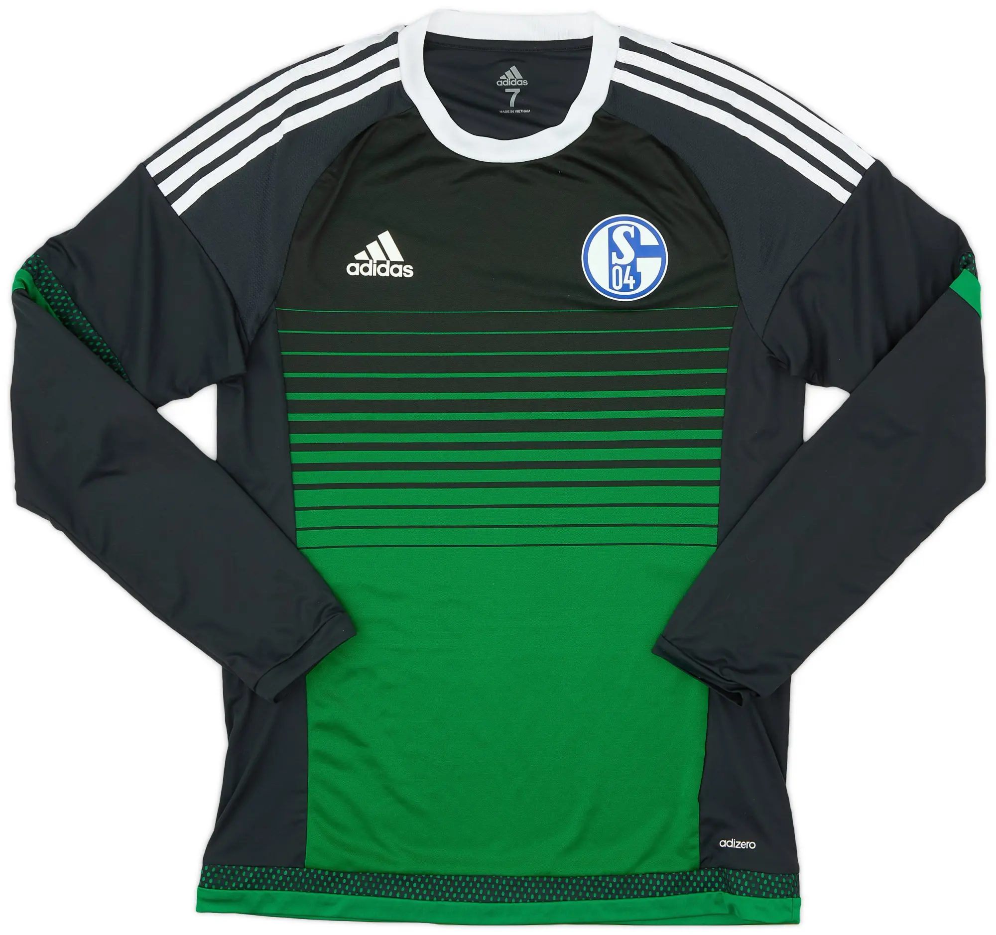 adidas 2015-17 Schalke Player Issue Third L/S Shirt - 9/10 - (M/L)