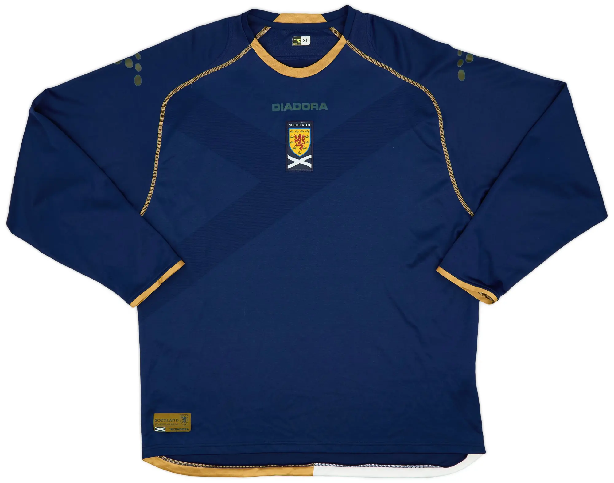 Diadora 2007-08 Scotland Home L/S Shirt - 7/10 - (XL)
