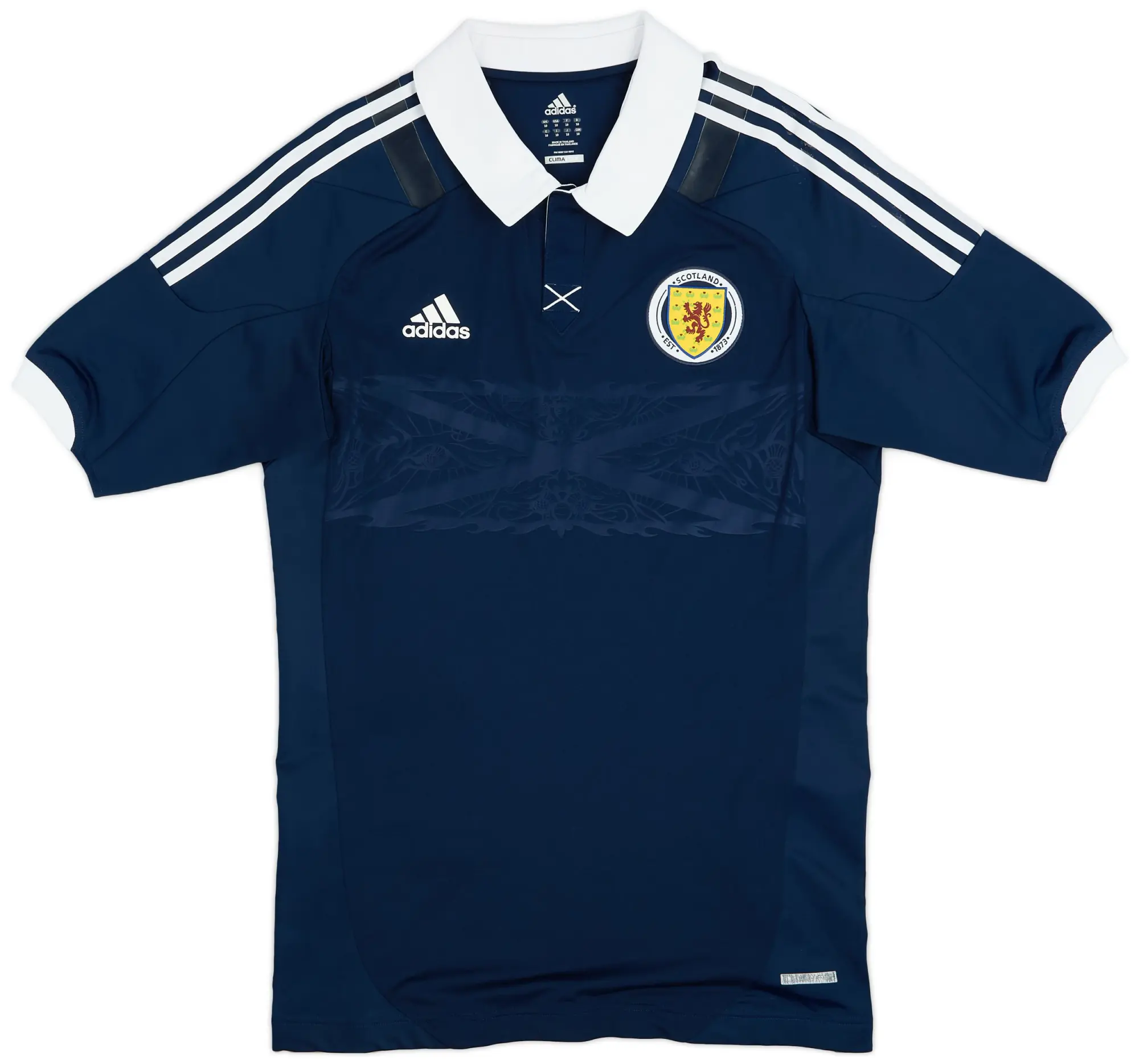 adidas 2011-13 Scotland Player Issue Techfit Home Shirt - 6/10 - (XL)