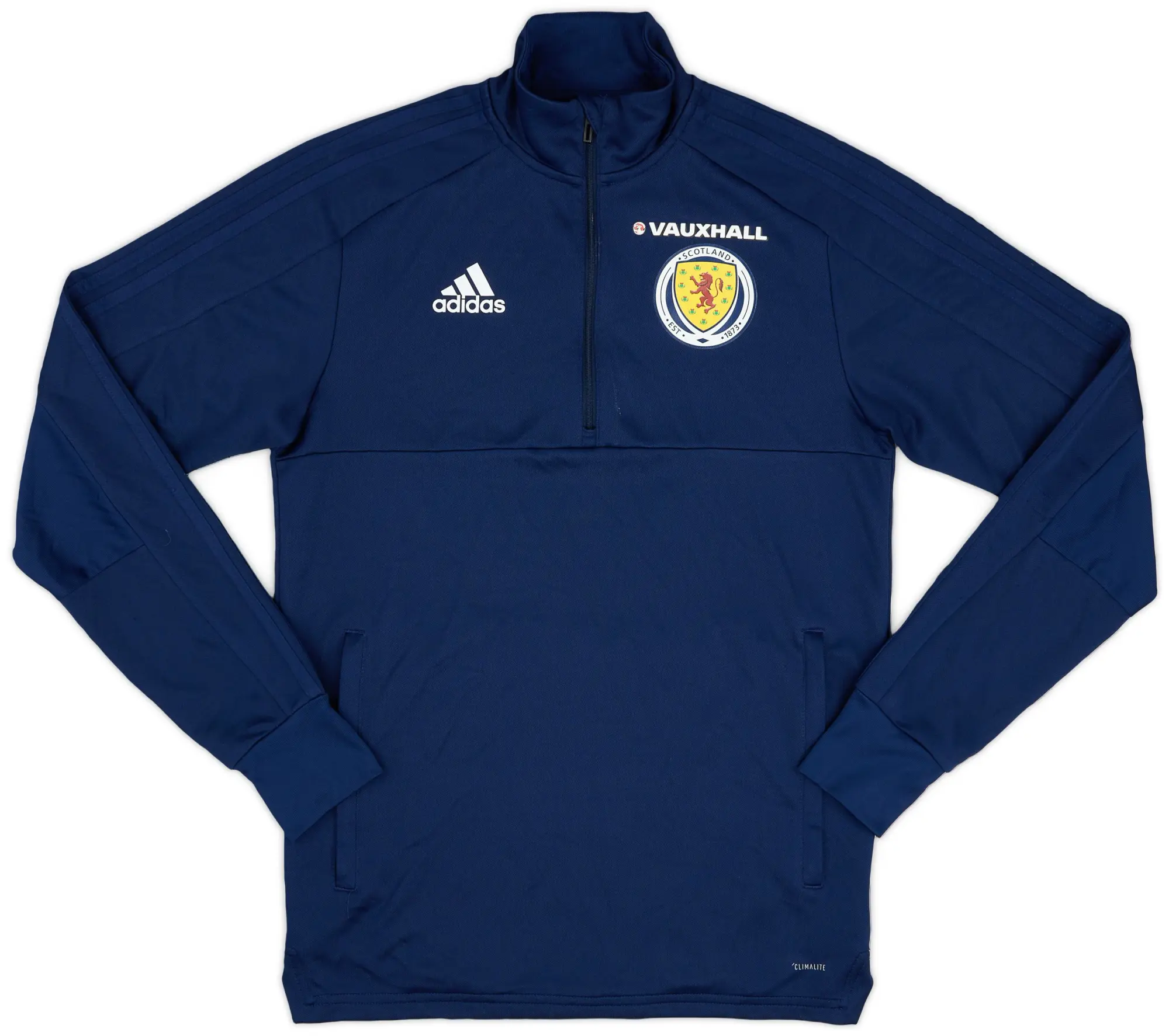 2017-18 Scotland adidas 1/2 Track Top - 9/10 - (S)