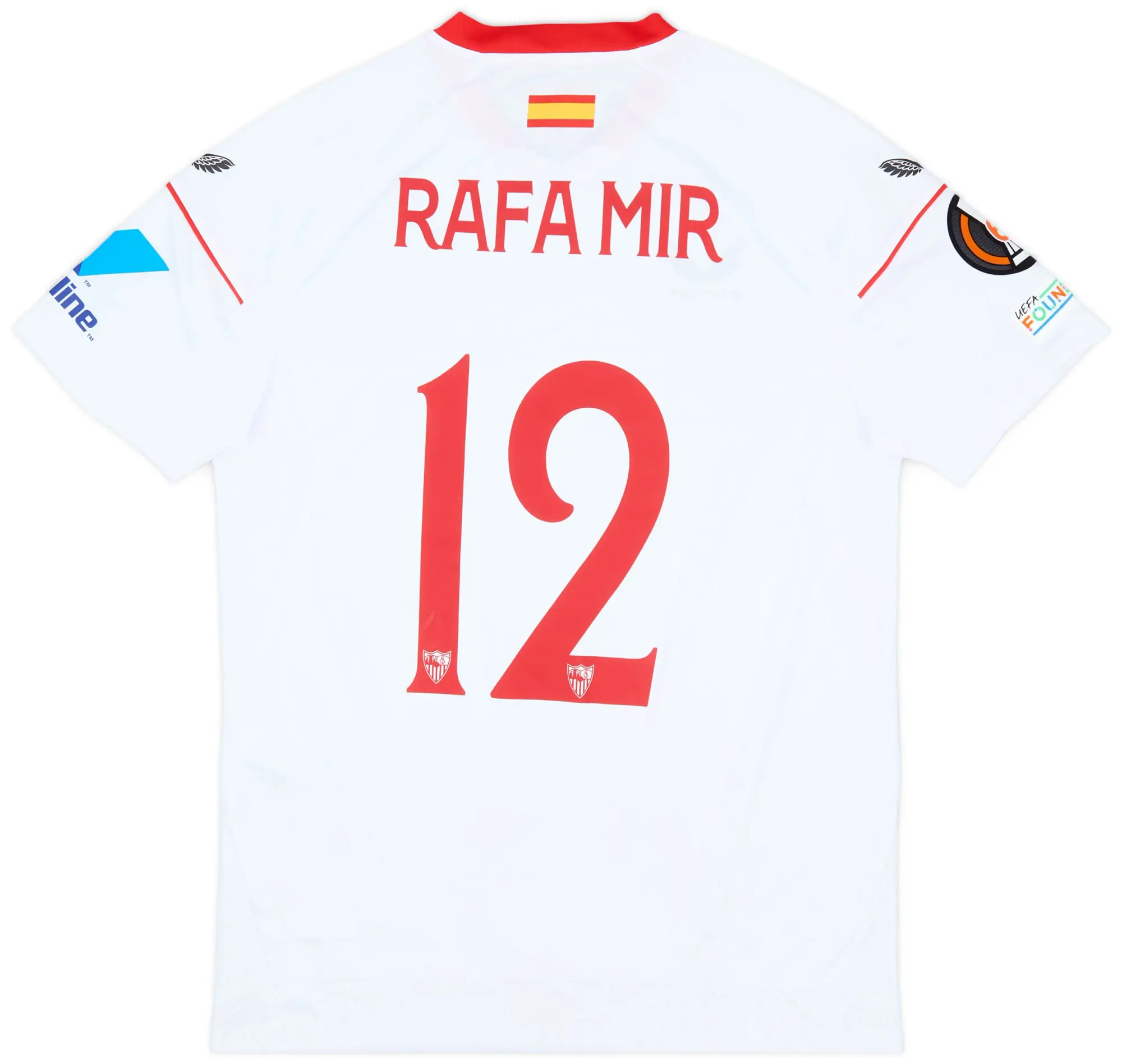 Castore 2022-23 Sevilla Match Issue Europa League Home Shirt Rafa Mir #12