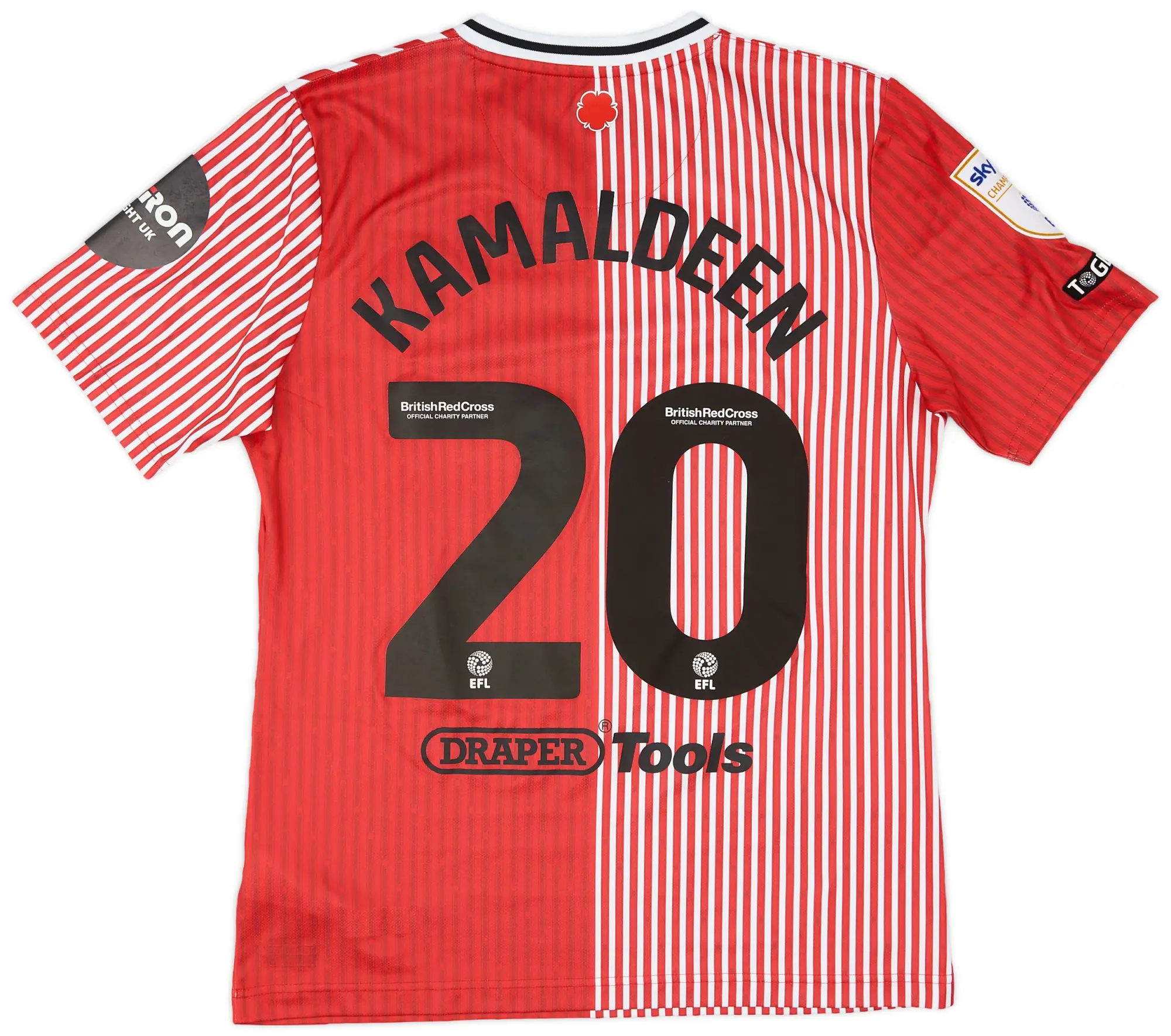 Hummel 2023-24 Southampton Match Issue Home Shirt Kamaldeen #20