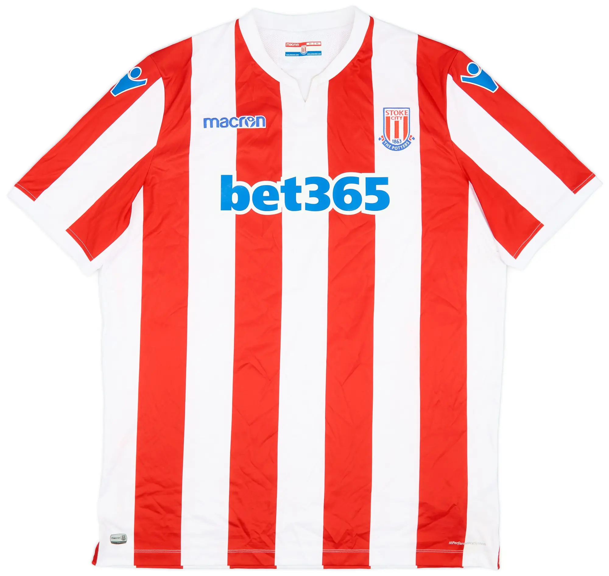 Macron 2018-19 Stoke City Home Shirt - 7/10 - (4XL)