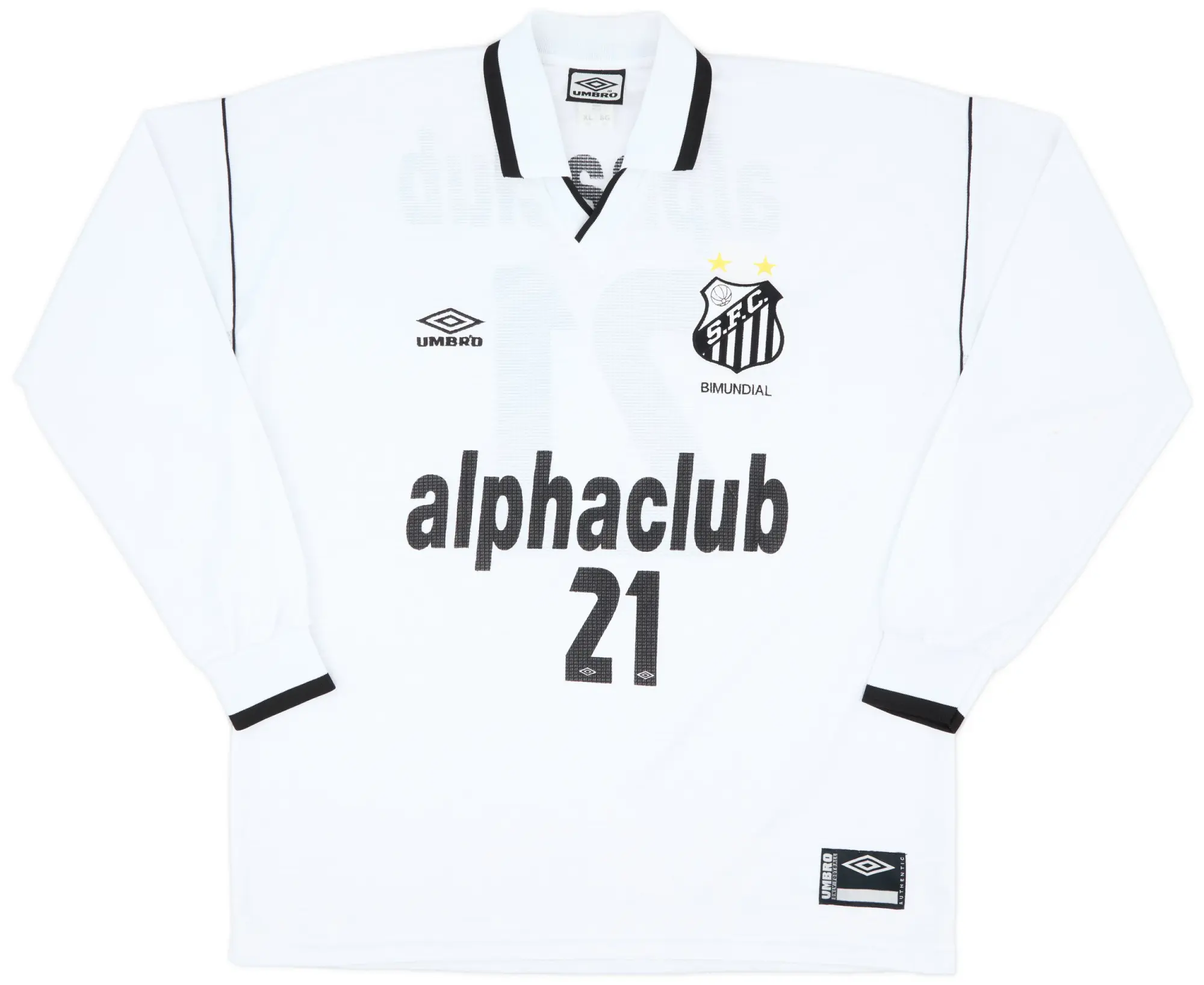 Umbro 2000 Santos Home L/S Shirt #21 - 10/10 - (XL)