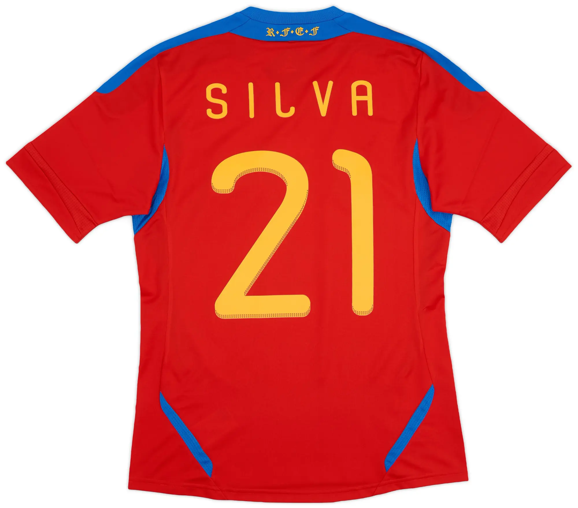 adidas 2010-11 Spain Home Shirt Silva #21 (S)