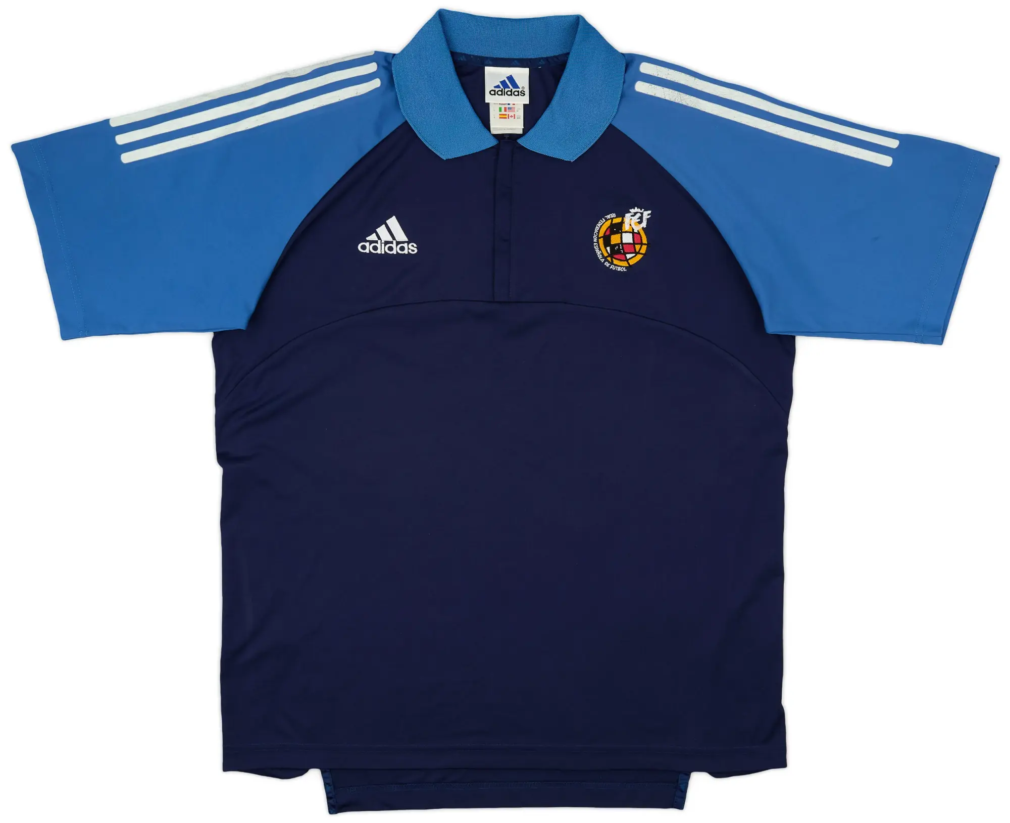2002-04 Spain adidas 1/4 Zip Polo Shirt - 7/10 - (L)