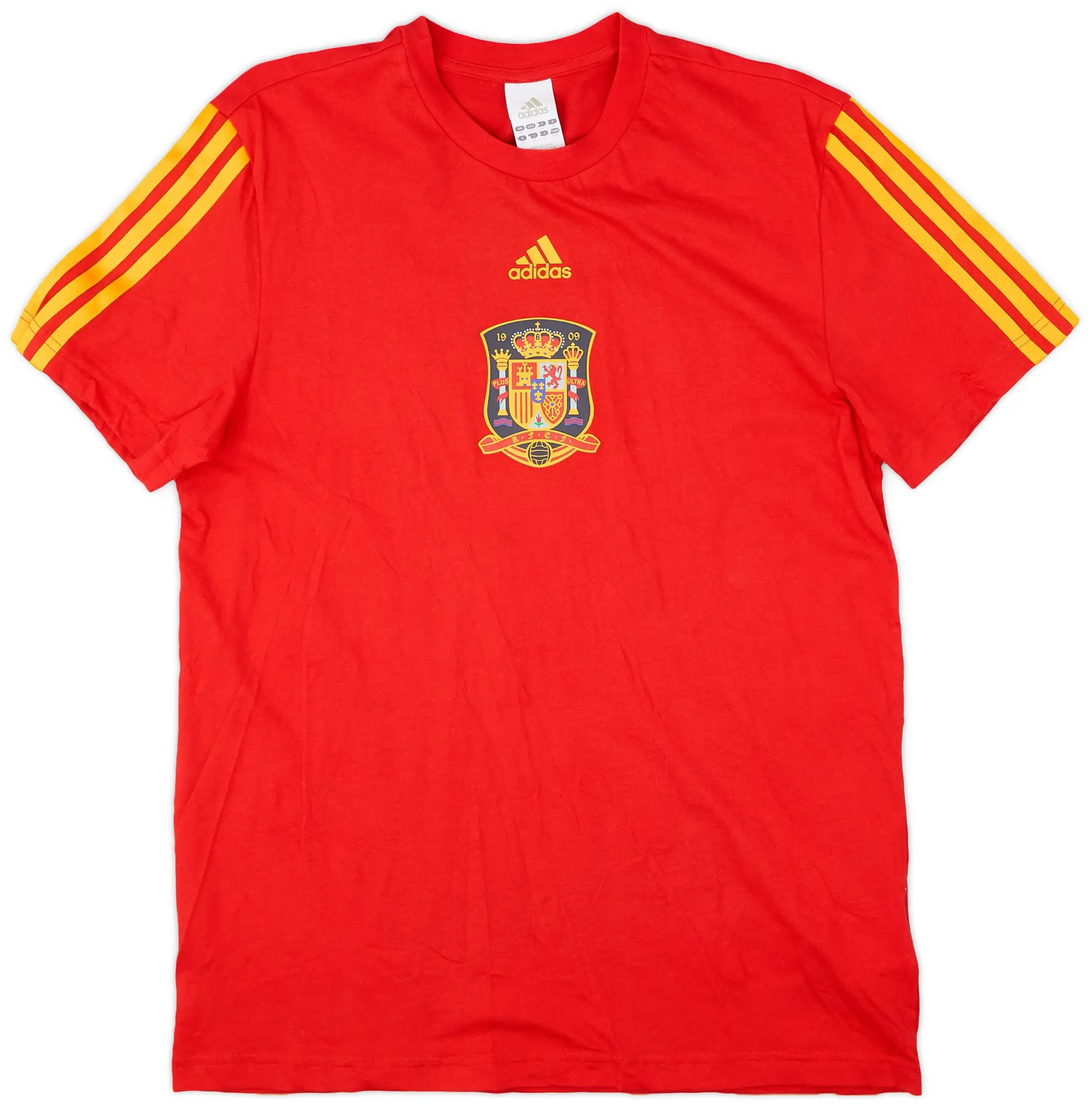 2010 Spain adidas Cotton Training Shirt - 9/10 - (M)