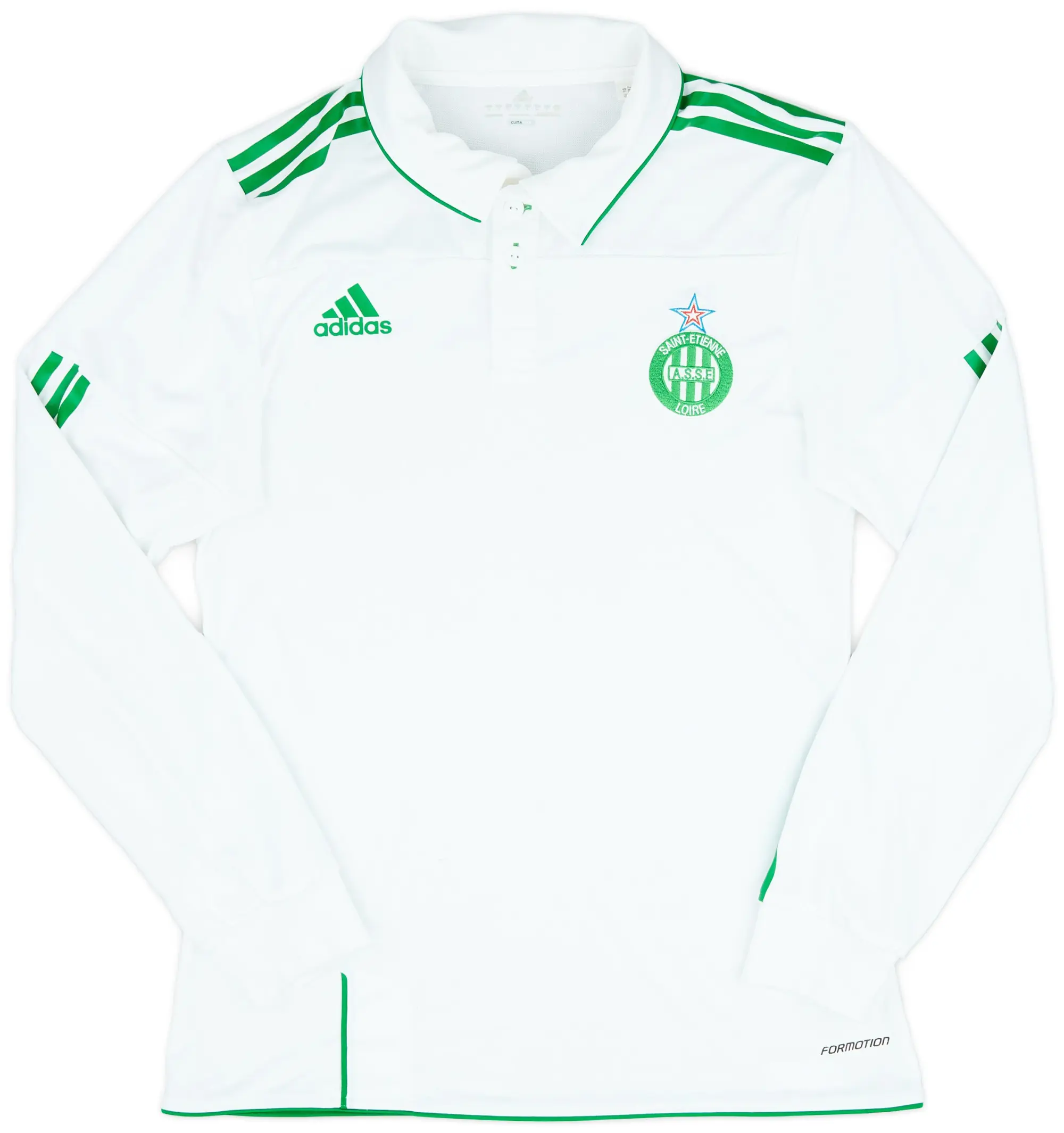 adidas 2010-11 Saint Etienne Player Issue Away L/S Shirt - 8/10 - (M)