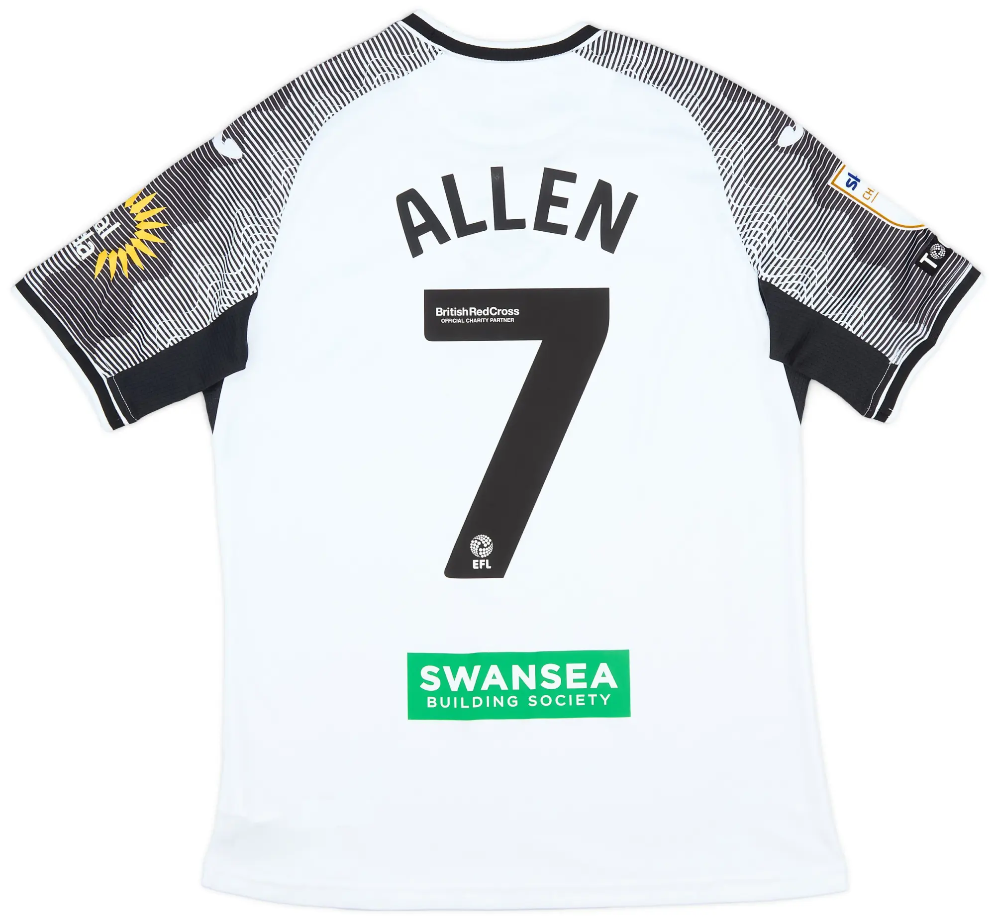 Joma 2023-24 Swansea Match Issue Home Shirt Allen #7