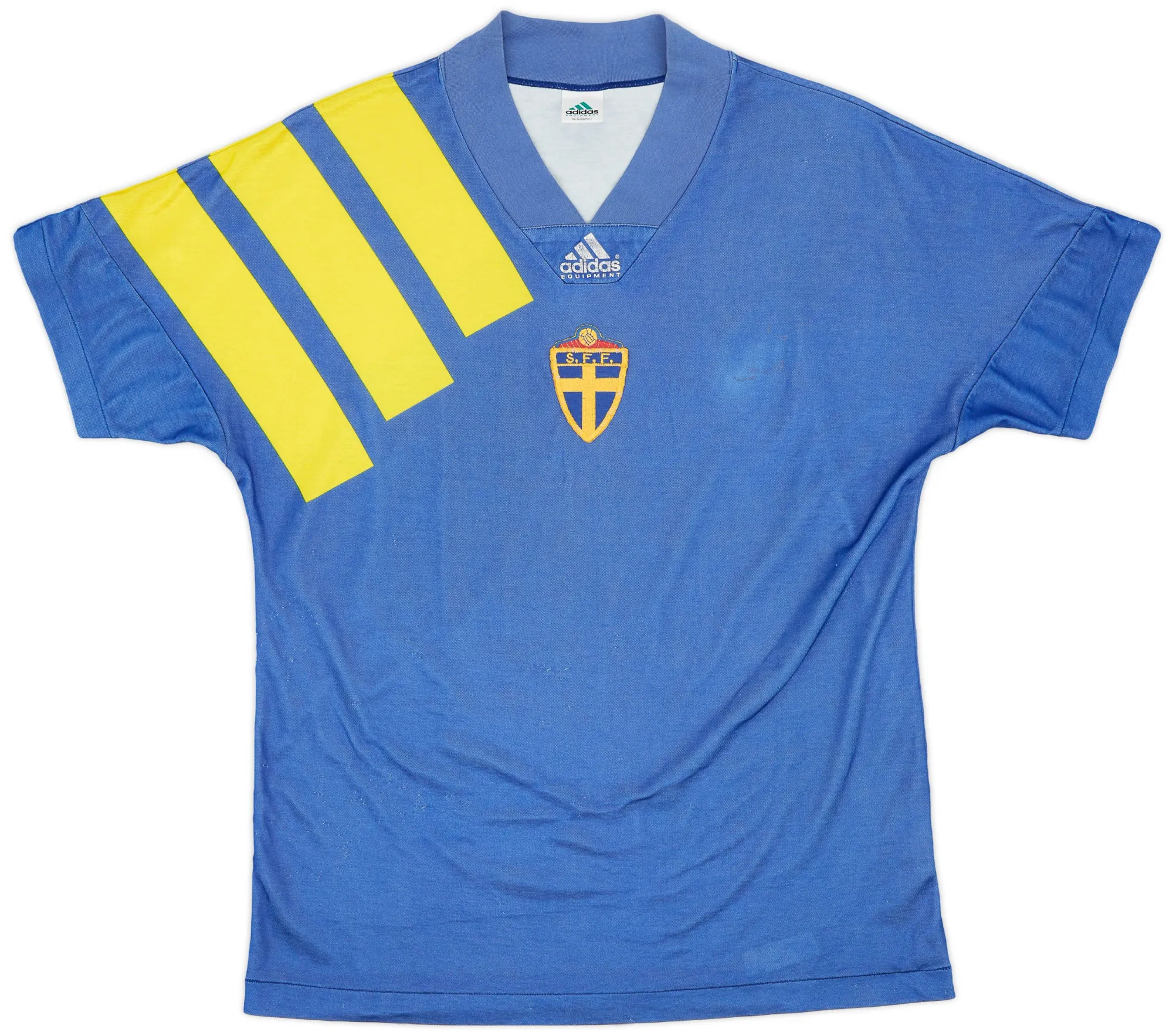adidas Sweden Mens SS Away Shirt 1992 | ​SWEA92571226​used | FOOTY.COM