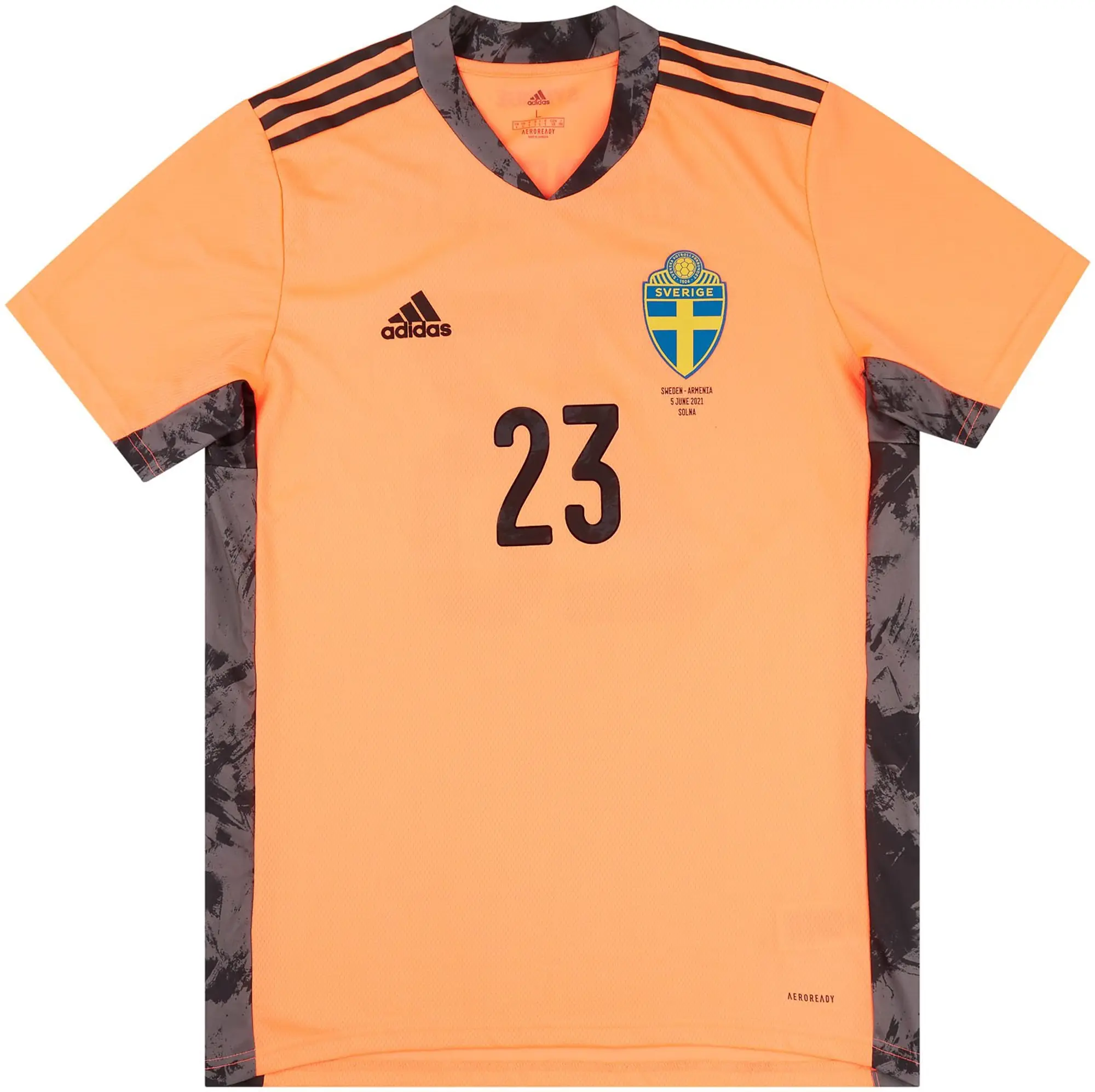 adidas 2021 Sweden Match Issue GK Shirt Nordfeldt #23 (v Armenia)