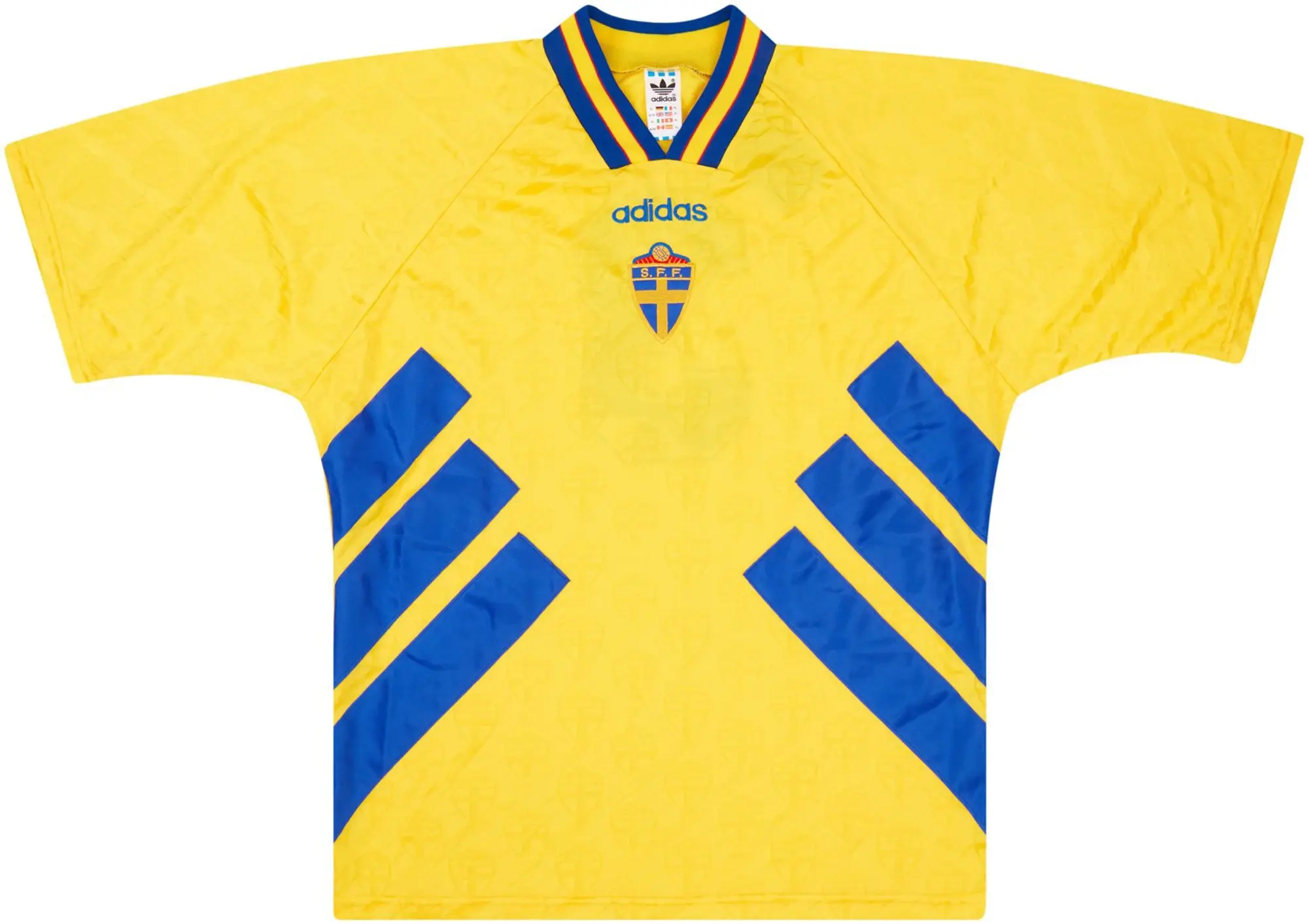 adidas 1994-96 Sweden Match Issue Home Shirt #3 (Lucic)