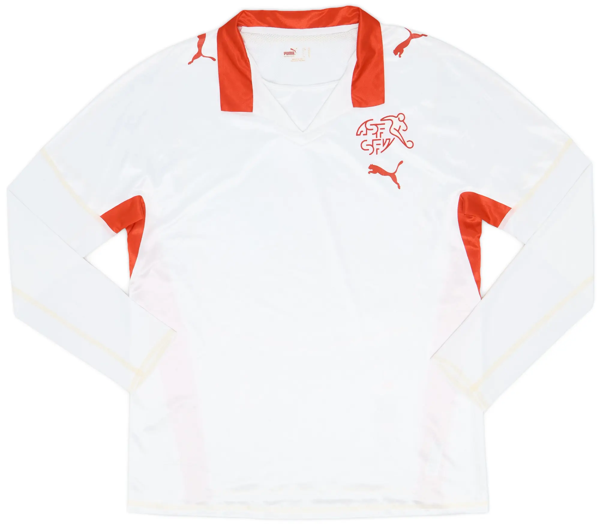 Puma 2008-10 Switzerland Player Issue Away L/S Shirt - 8/10 - (XL)
