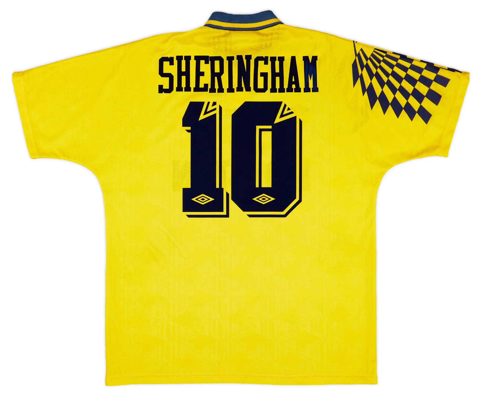 Umbro 1991-95 Tottenham Away Shirt Sheringham #10 - 8/10 - (XL)