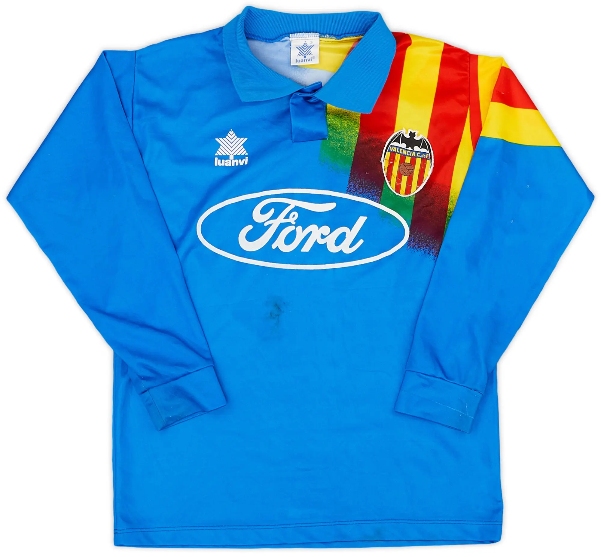 1995-96 Valencia Away L/S Shirt - 6/10 - (XL.Boys)