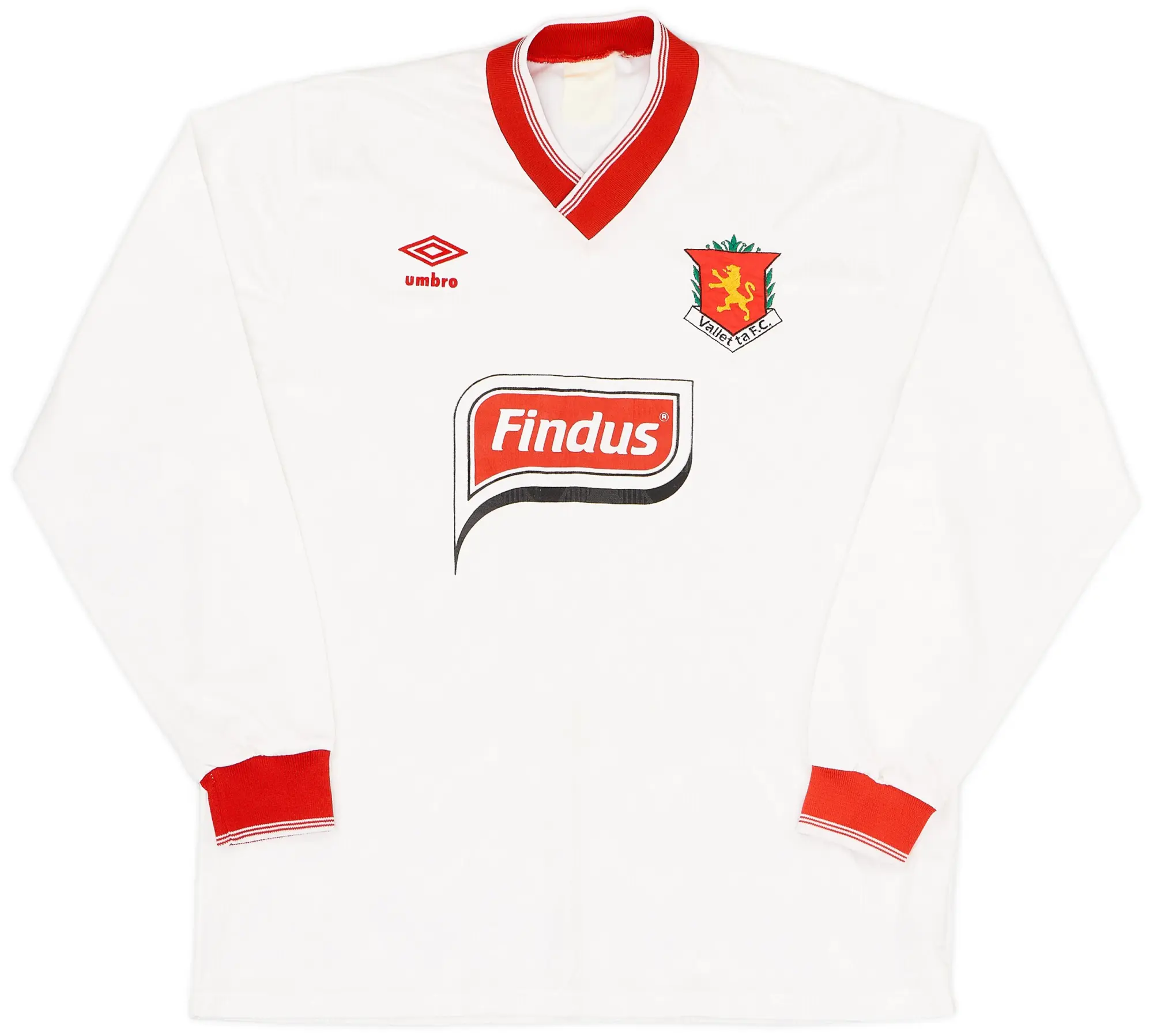 Umbro 1992-94 Valletta FC Home L/S Shirt - 8/10 - (XL)