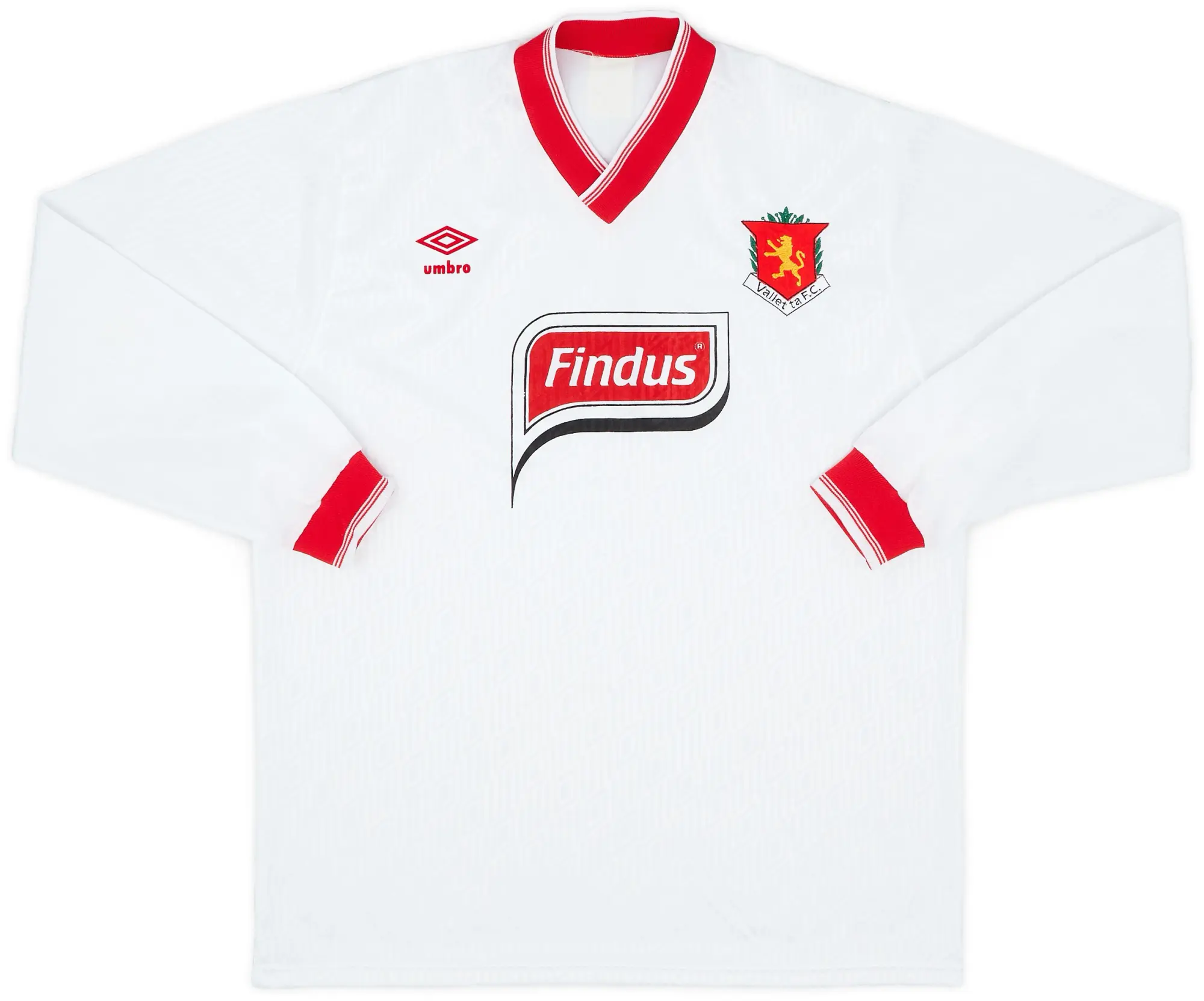 Umbro 1992-94 Valletta FC Home L/S Shirt - 9/10 - (XL)