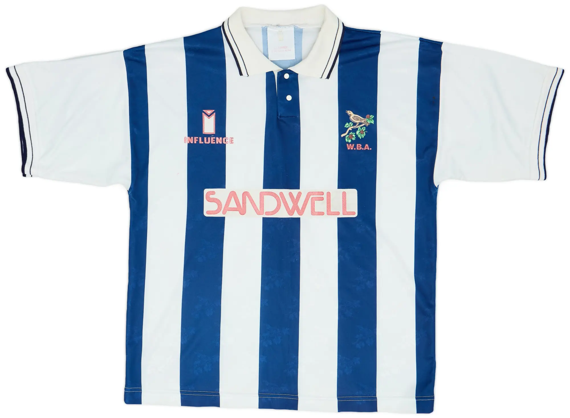 1991-92 West Brom Home Shirt - 8/10 - (L)