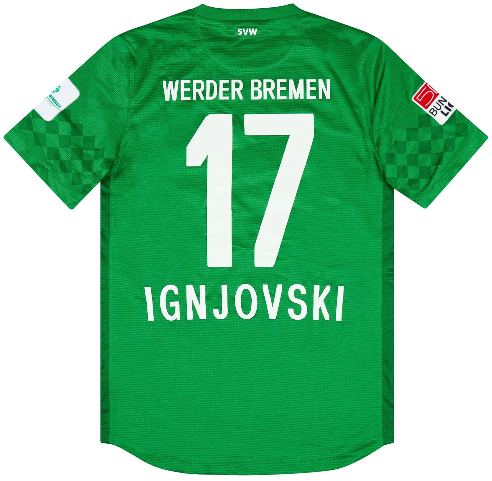 Nike 2012-13 Werder Bremen Match Issue Home Shirt Ignjovski #17