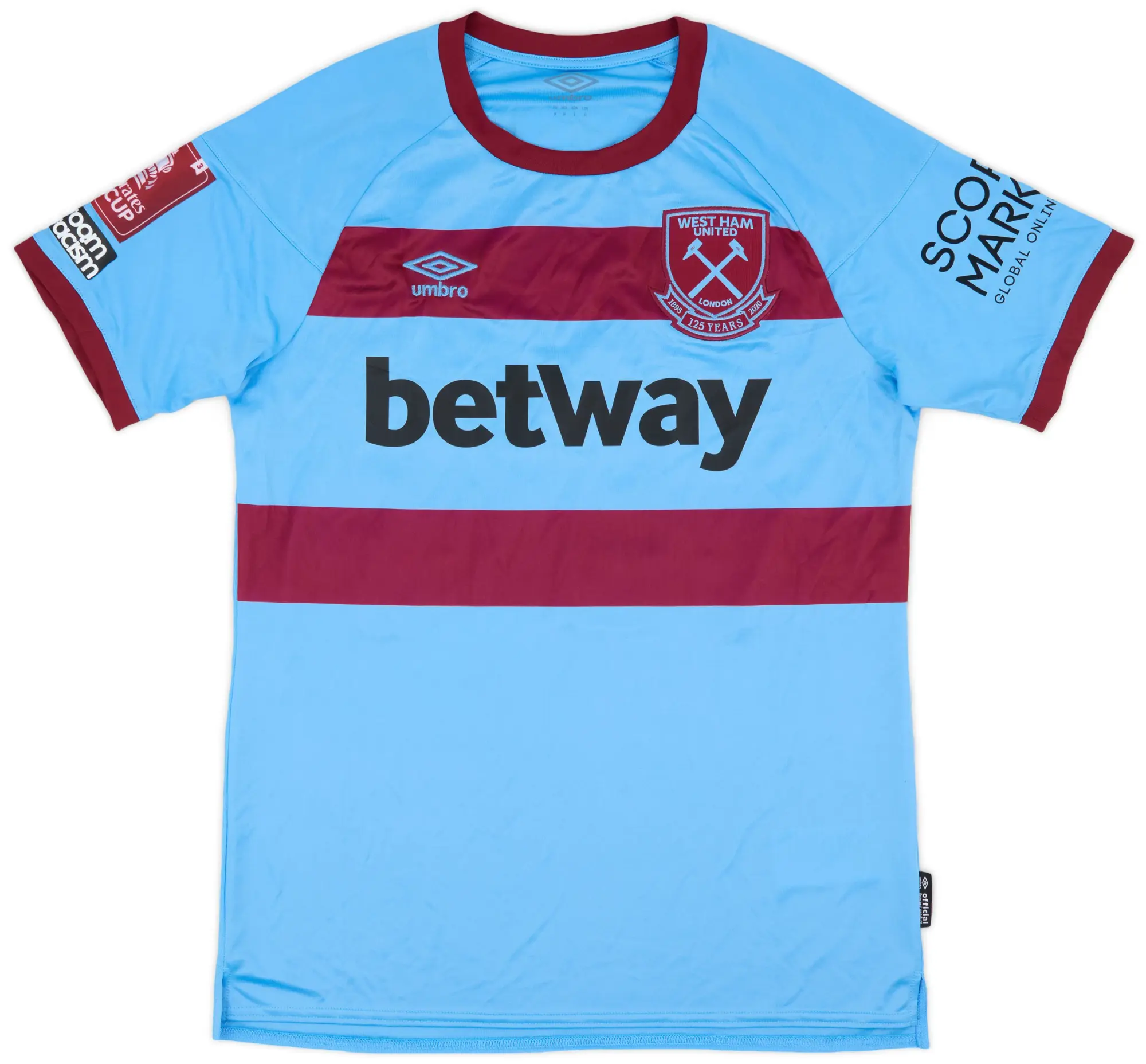 Umbro 2020-21 West Ham Match Issue FA Cup Away Shirt Diop #23