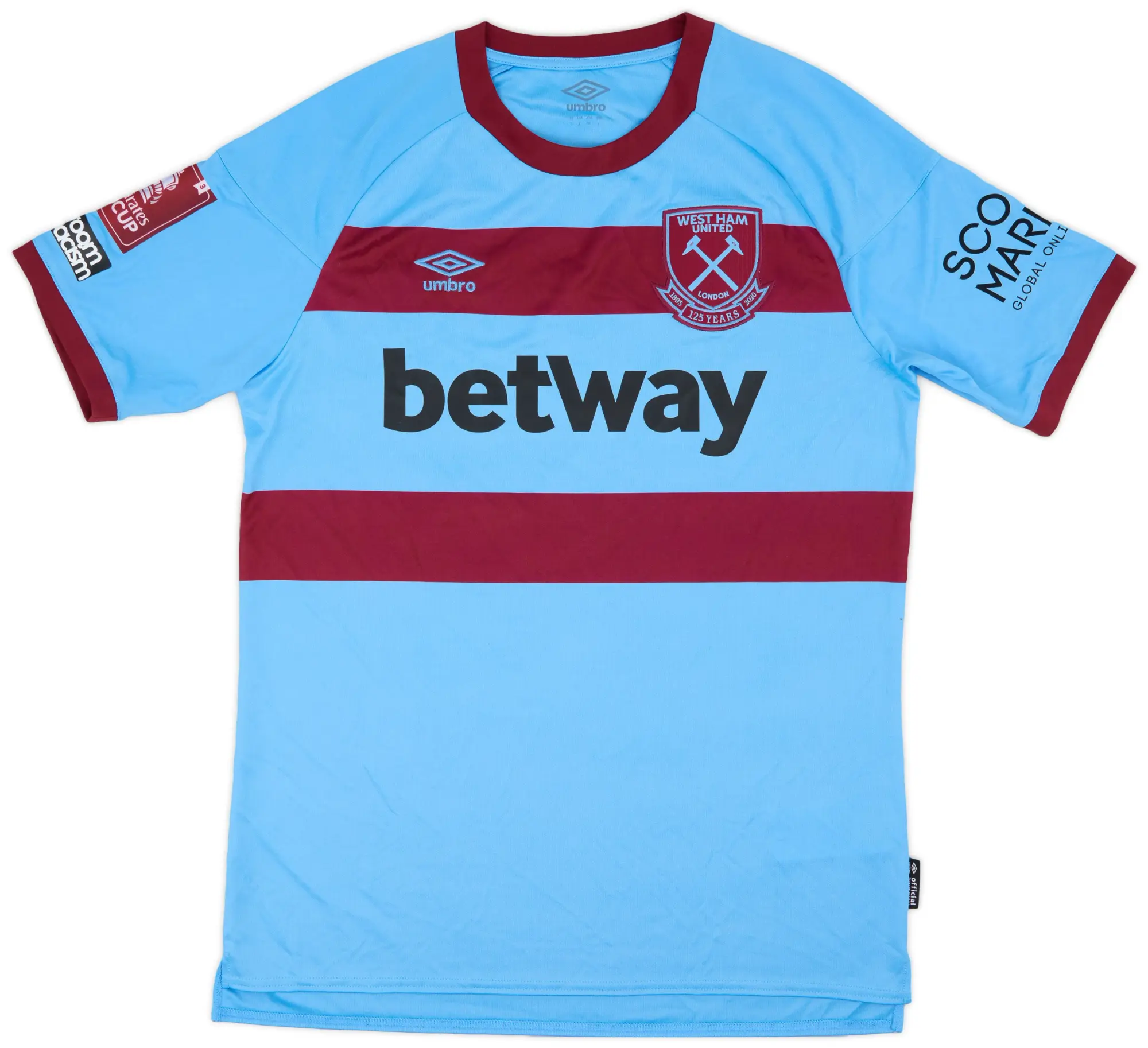 Umbro 2020-21 West Ham Match Issue FA Cup Away Shirt Diop #23