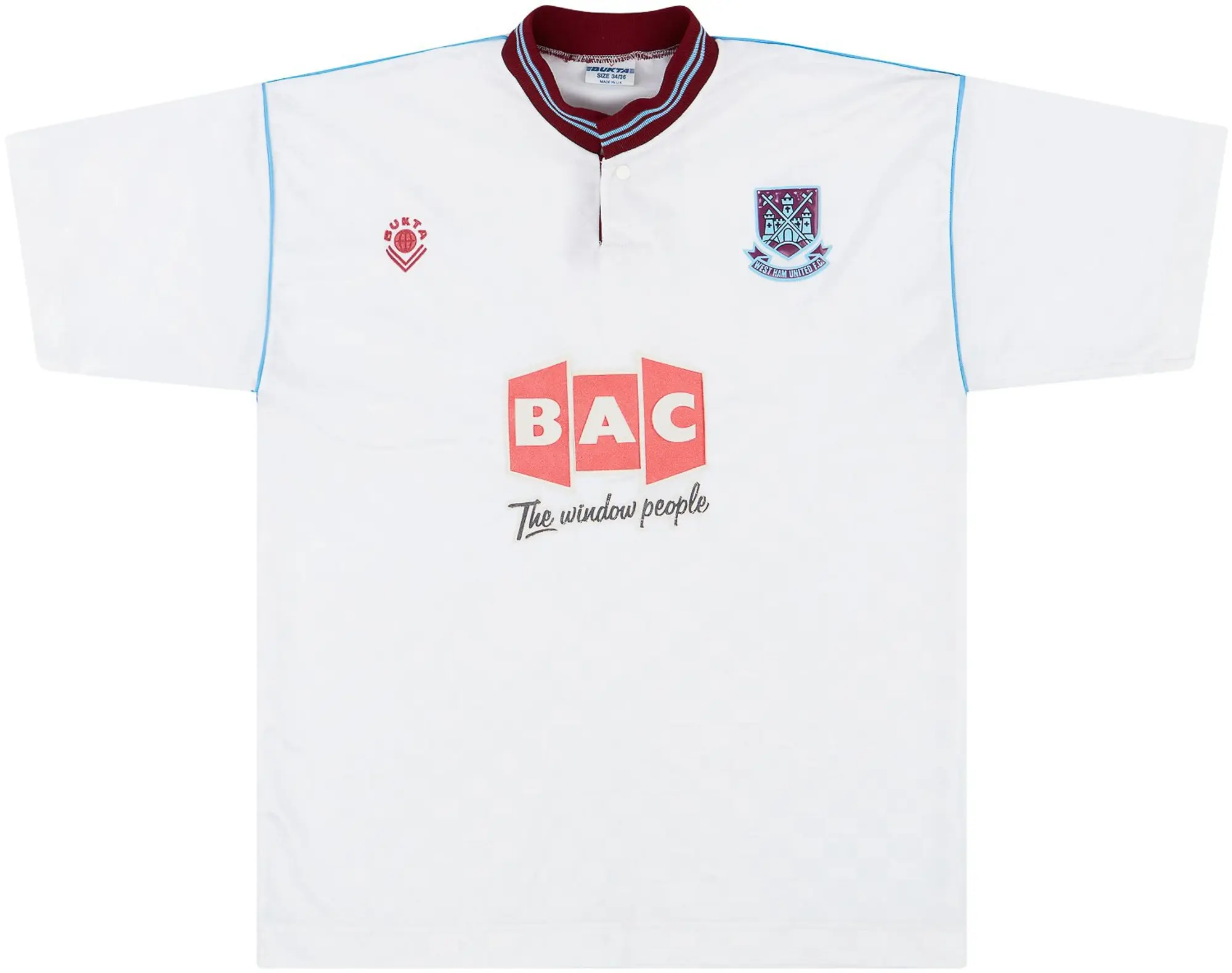 Bukta 1989-90 West Ham Away Shirt - 8/10 - (S)