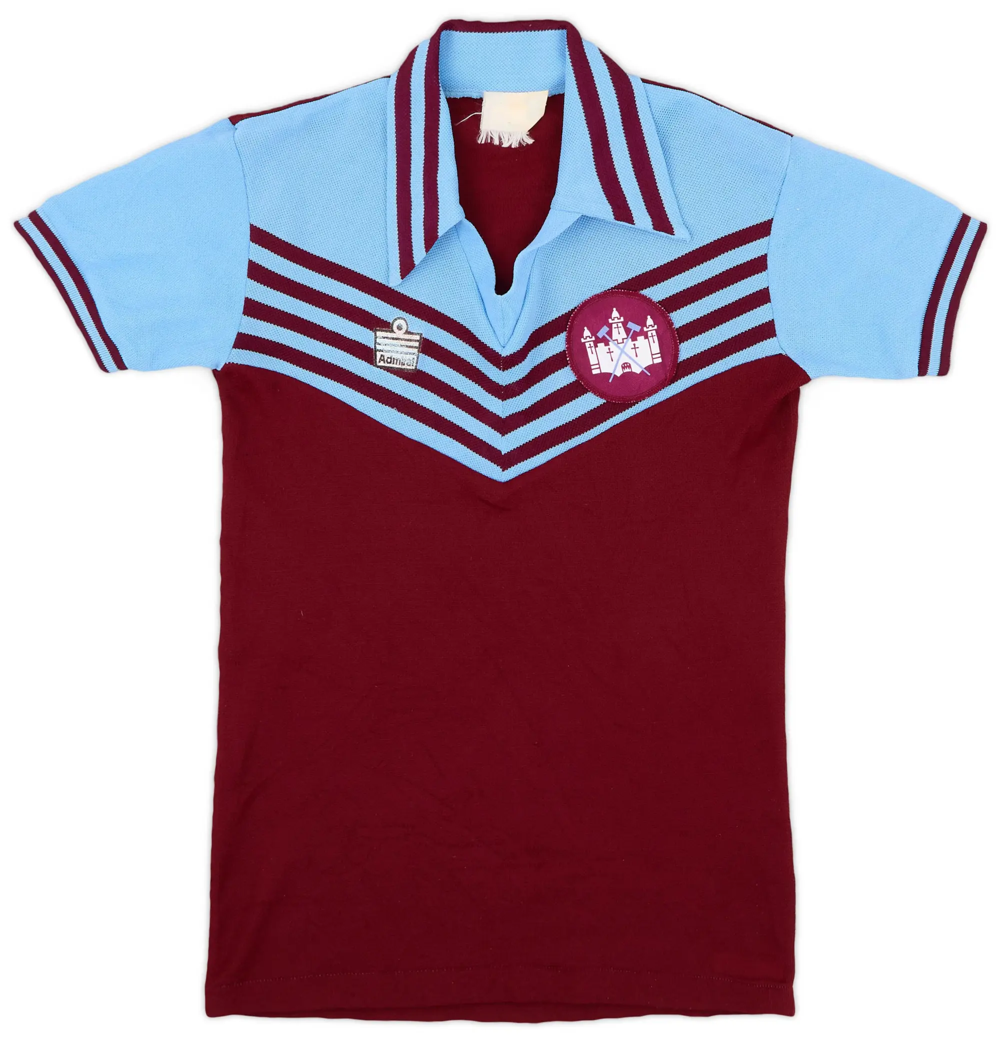 Admiral 1976-80 West Ham Home Shirt - 7/10 - (L.Boys)